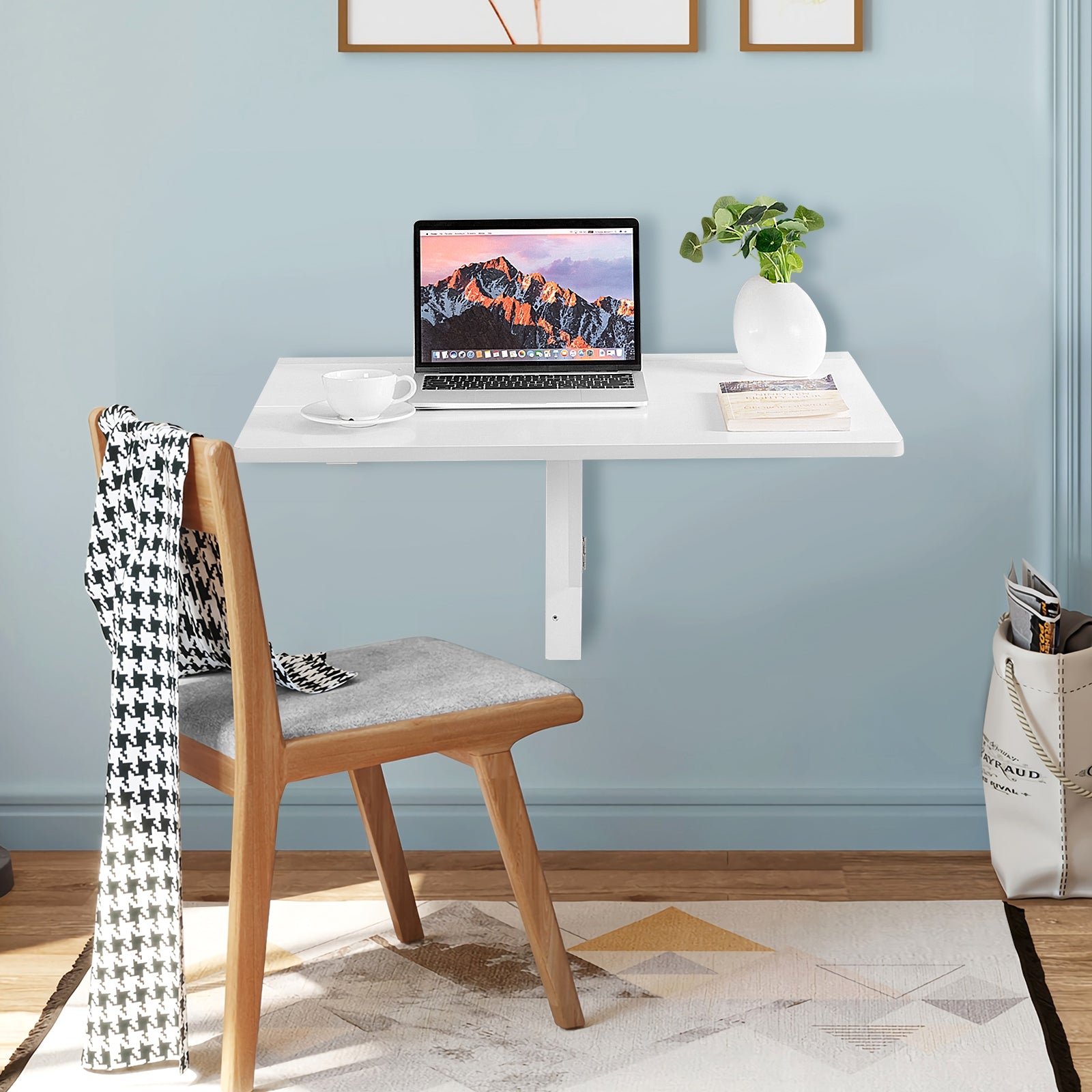 Wall-Mounted Drop-Leaf Table Folding Kitchen Dining Table DeskÂ