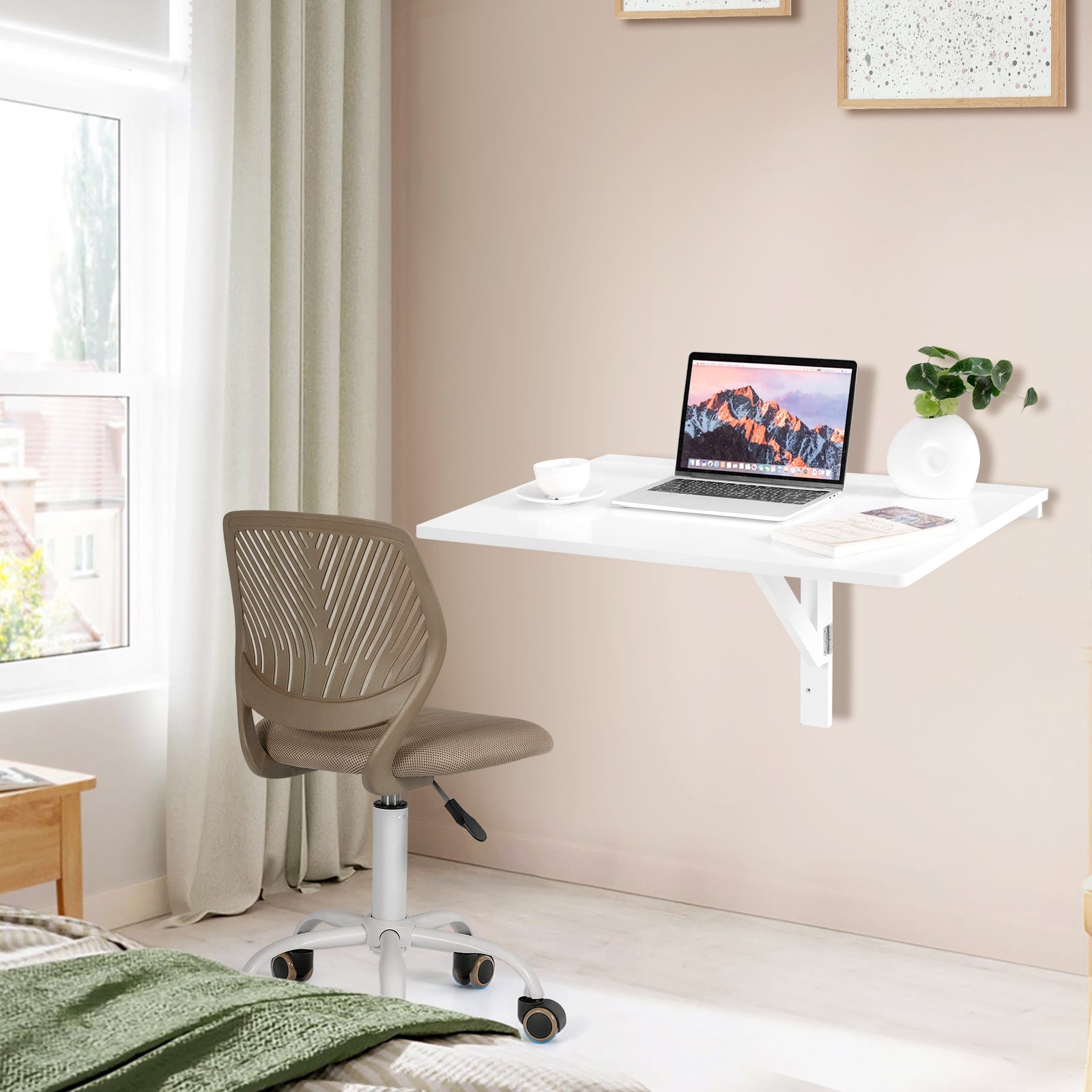 Wall-Mounted Drop-Leaf Table Folding Kitchen Dining Table DeskÂ