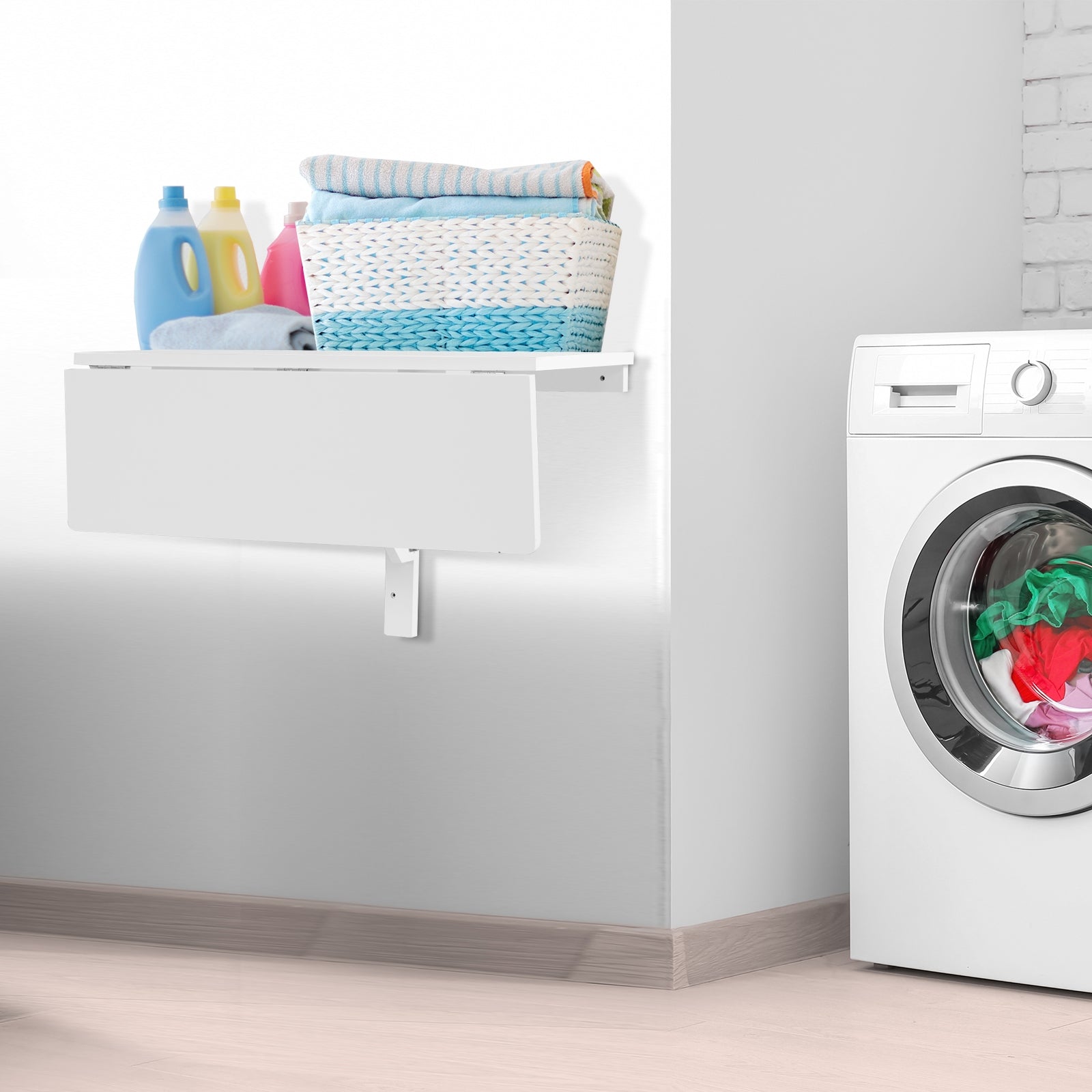 Wall-Mounted Drop-Leaf Table Folding Kitchen Dining Table DeskÂ