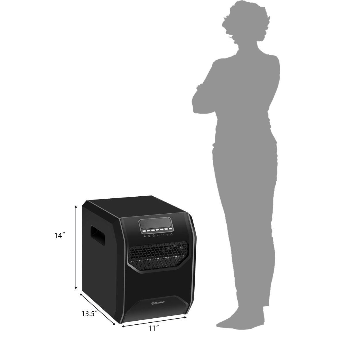 12 H Timer LED Remote Control Portable Electric Space HeaterÂ