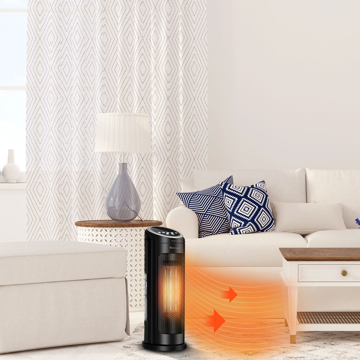 1500 W LED Portable Oscillating PTC Ceramic Space HeaterÂ