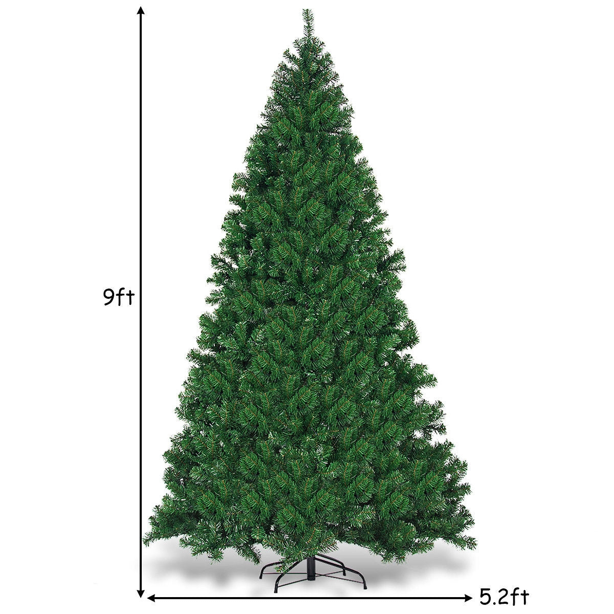 9 Feet Pre-Lit PVC Artificial Christmas Tree with 700 LED LightsÂ