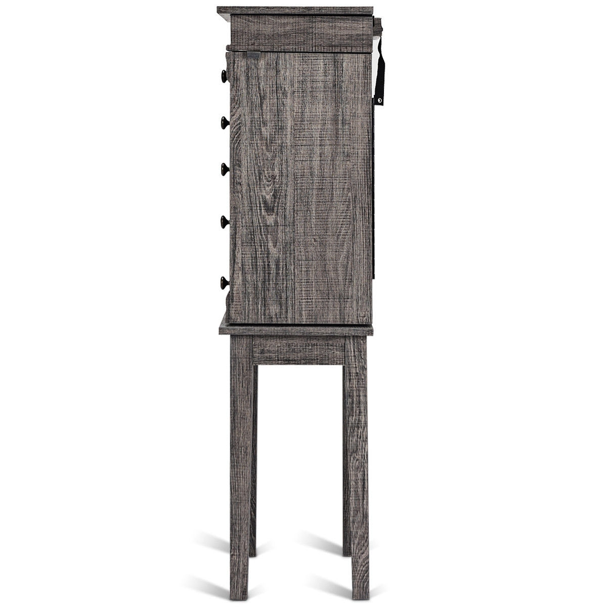 Standing Jewelry Cabinet Storage Organizer with Wooden LegsÂ