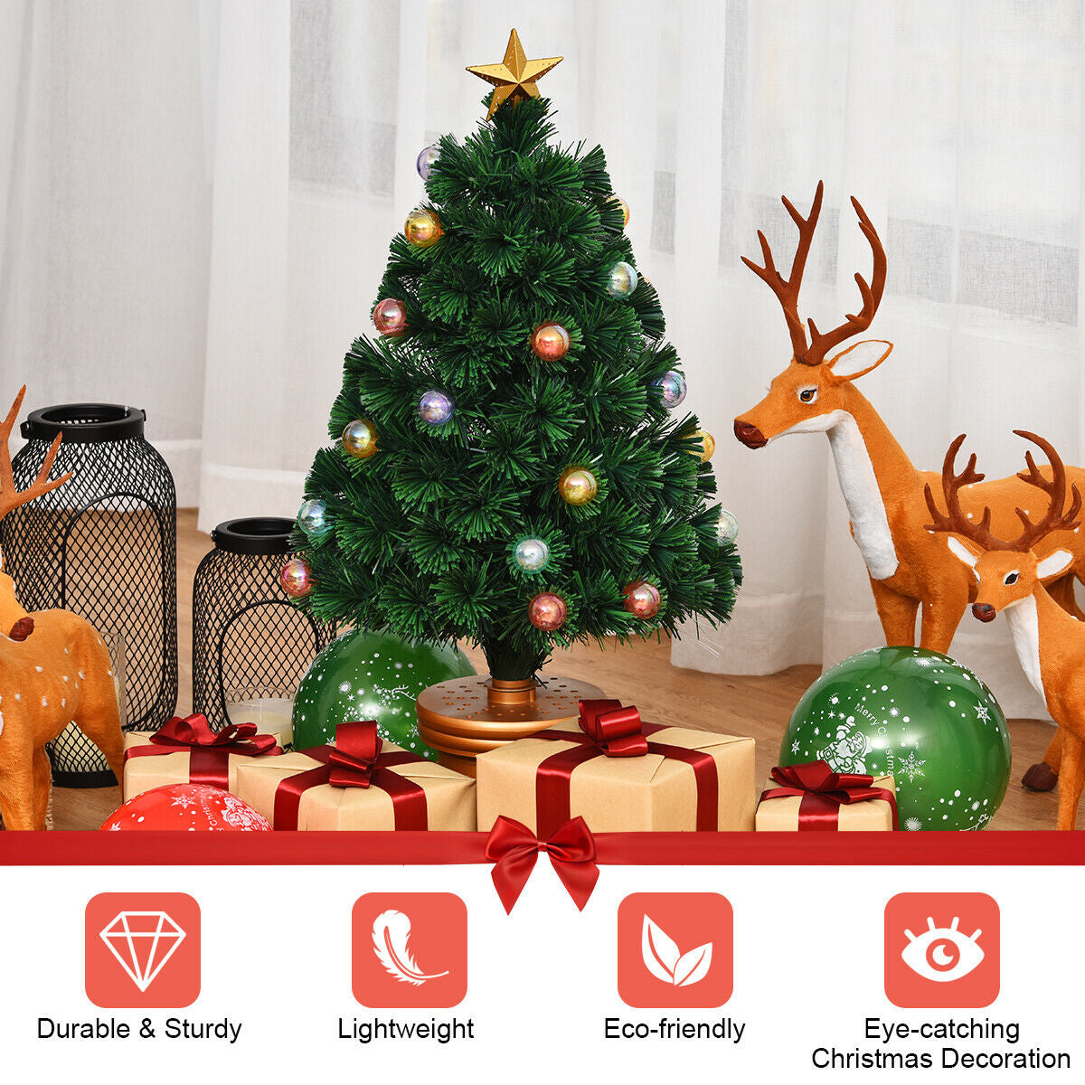 3' Pre-Lit Fiber Optical Firework Christmas TreeÂ