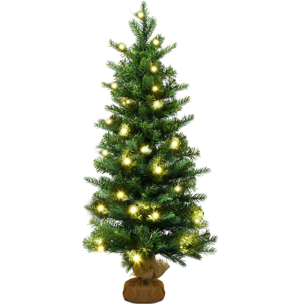 3 Feet Tabletop Battery Operated Christmas Tree with LED lightsÂ