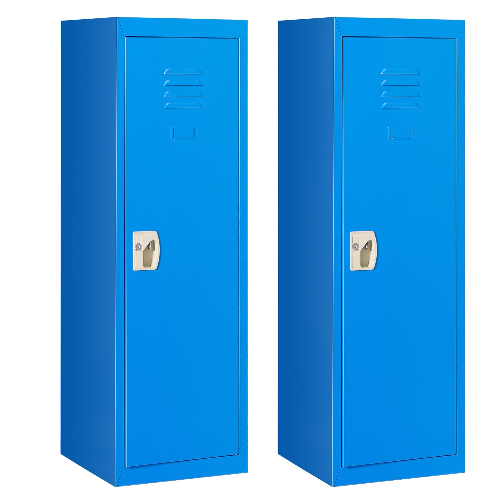 48 Inch Kid Safe Storage Children Single Tier Metal Locker-BlueÂ