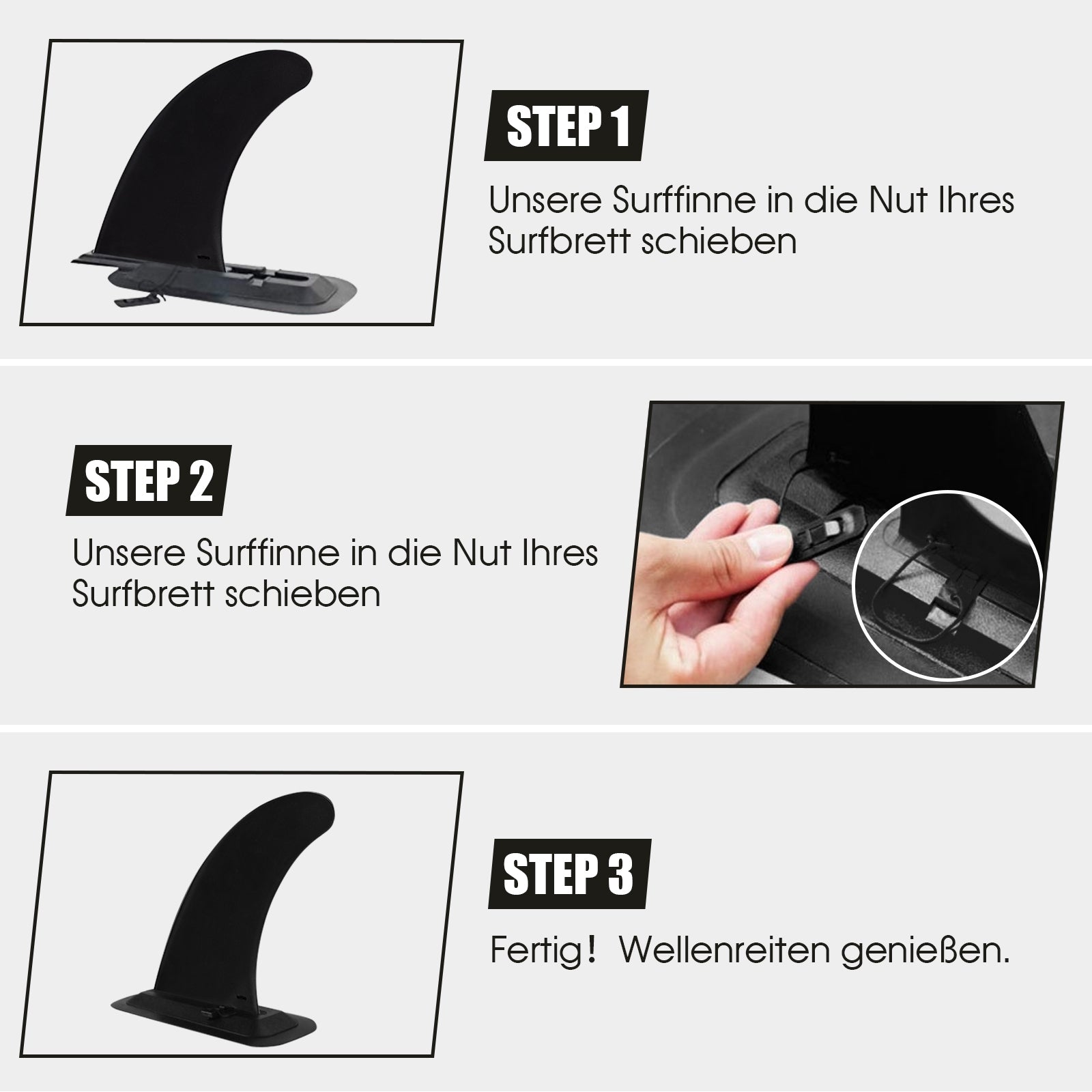 9 Inch Surf and SUP Detachable Center Single Fin for LongboardÂ