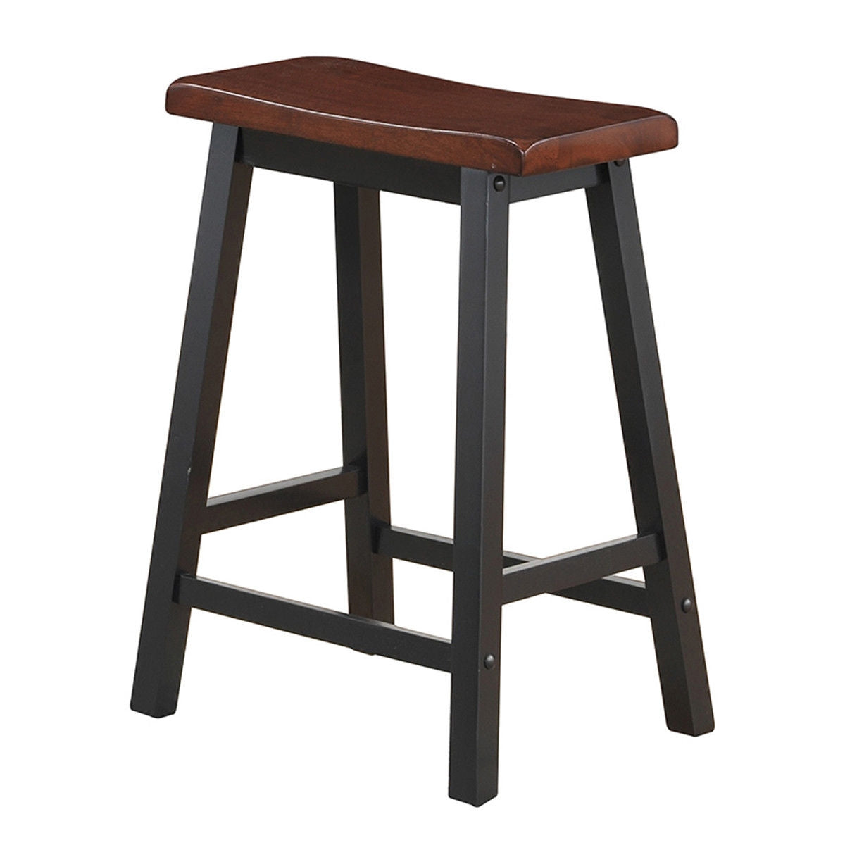 24 Inch Height Set of 2 Home Kitchen Dining Room Bar Stools-CoffeeÂ