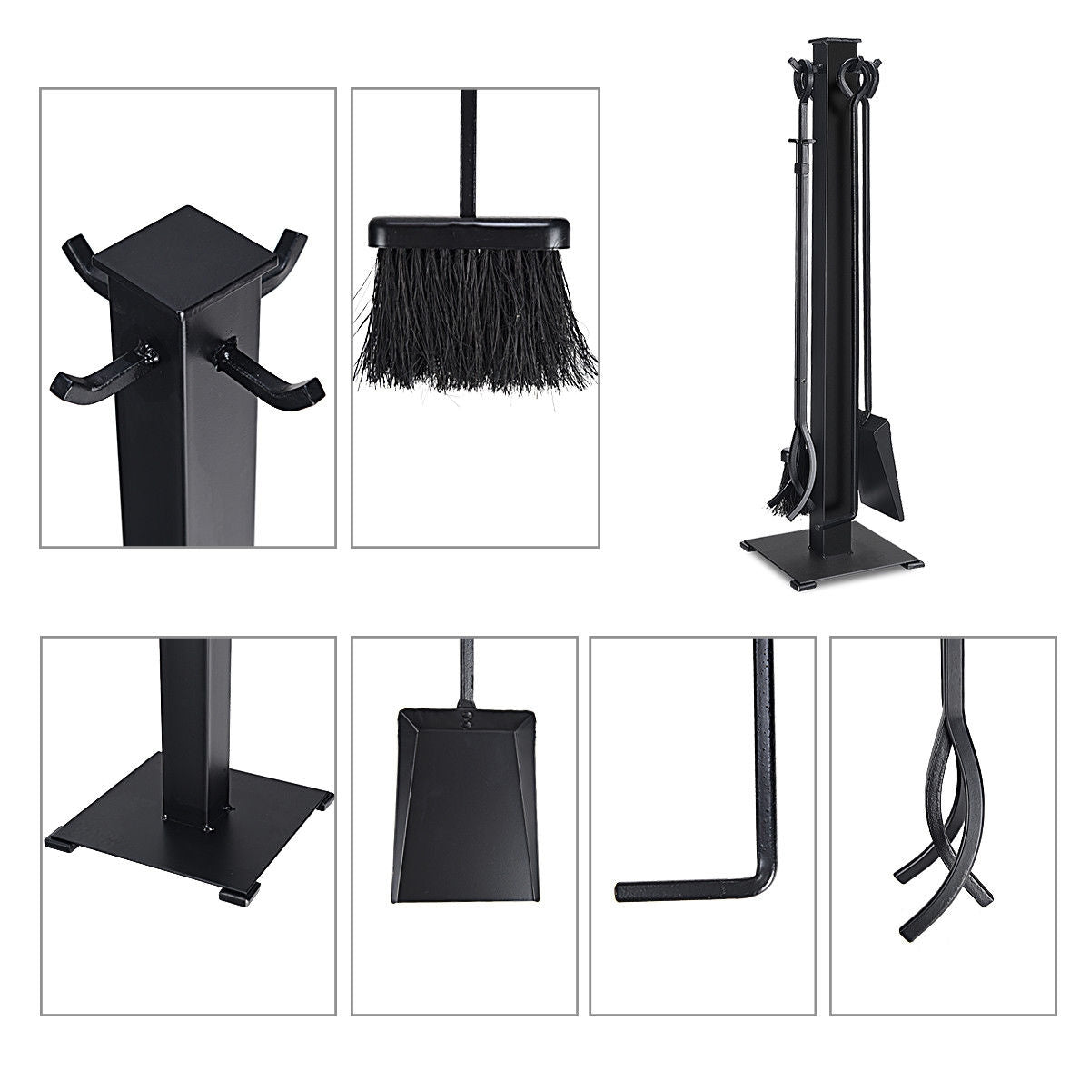 5 Pieces Fireplace Iron Fire Place Tool SetÂ