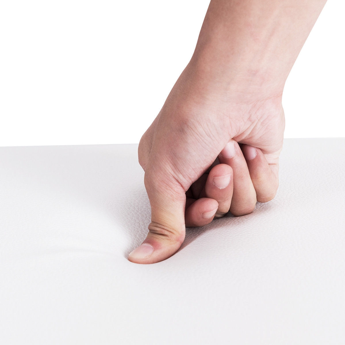 Solid Wood PU Leather Padded Piano Bench Keyboard Seat-WhiteÂ