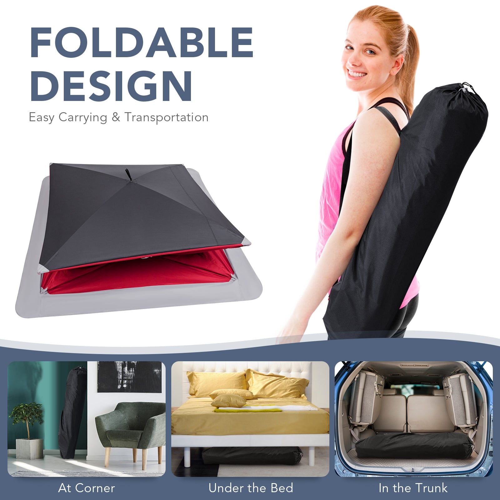 2-person Portable Pop-up Ice Shelter Fishing Tent with BagÂ