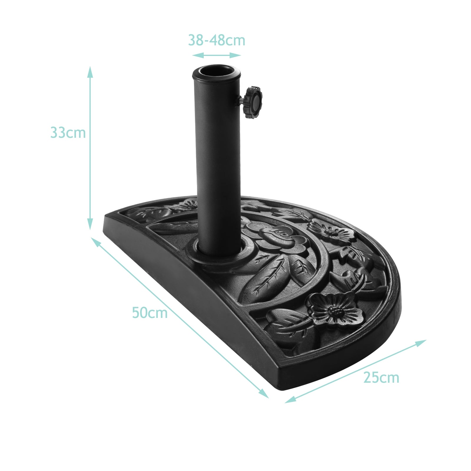 20 inch Outdoor Patio Half Round Umbrella BaseÂ