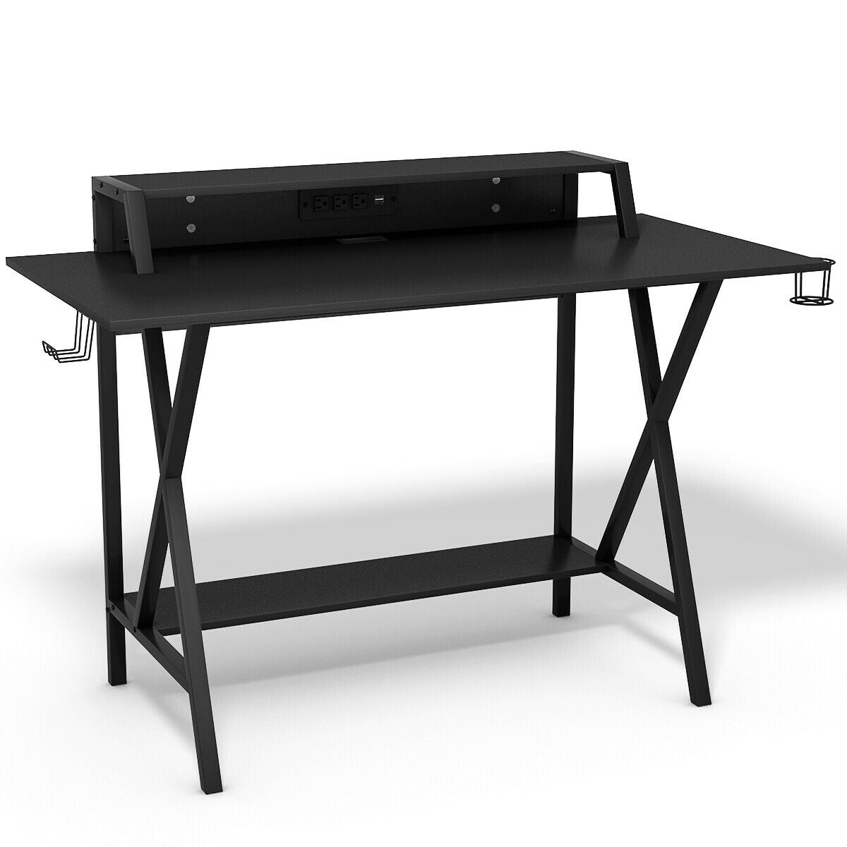 All-in-One Professional Gaming Desk with Cup and Headphone HolderÂ