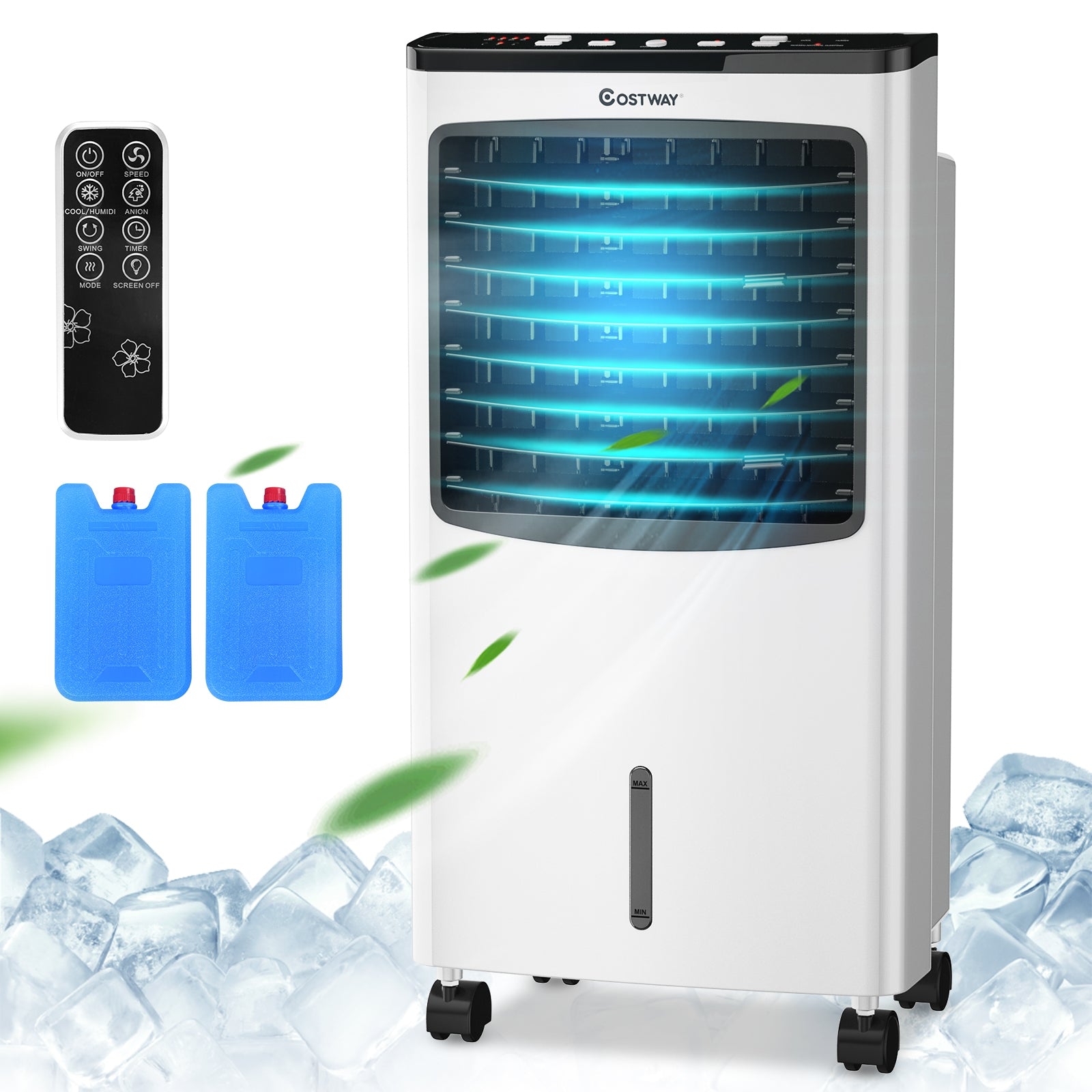 3-in-1 Portable Evaporative Air Conditioner Cooler with Remote Control for HomeÂ