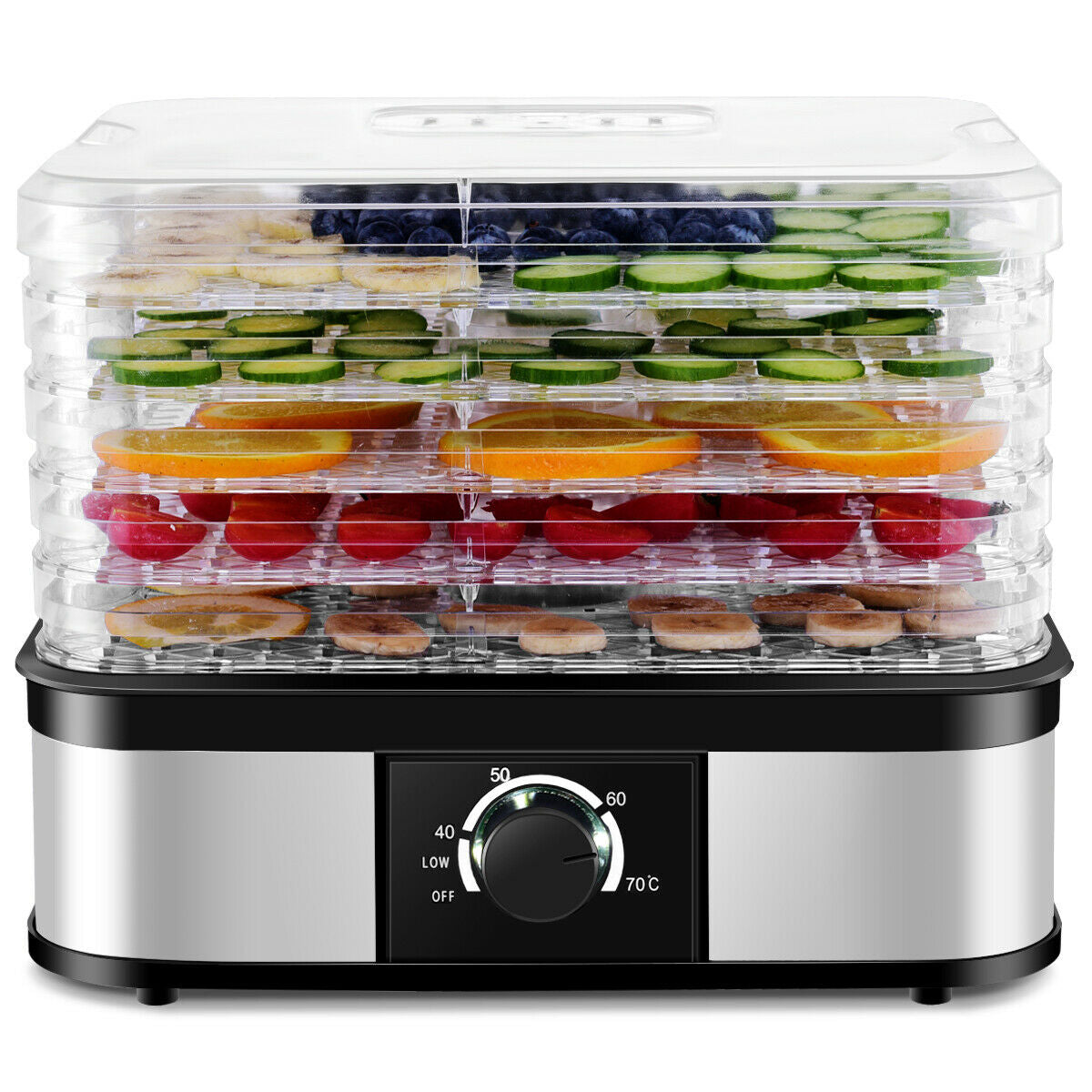 5 Tray Temperature Control Fruit Vegetable DryerÂ