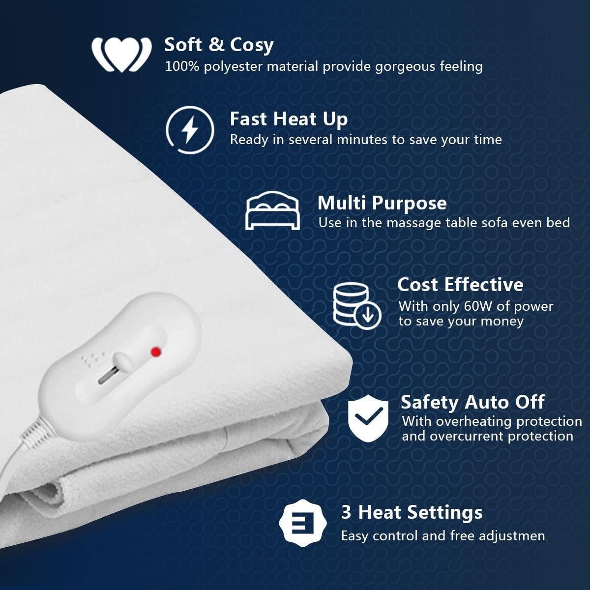 Digital Heat Settings Massage Table WarmerÂ