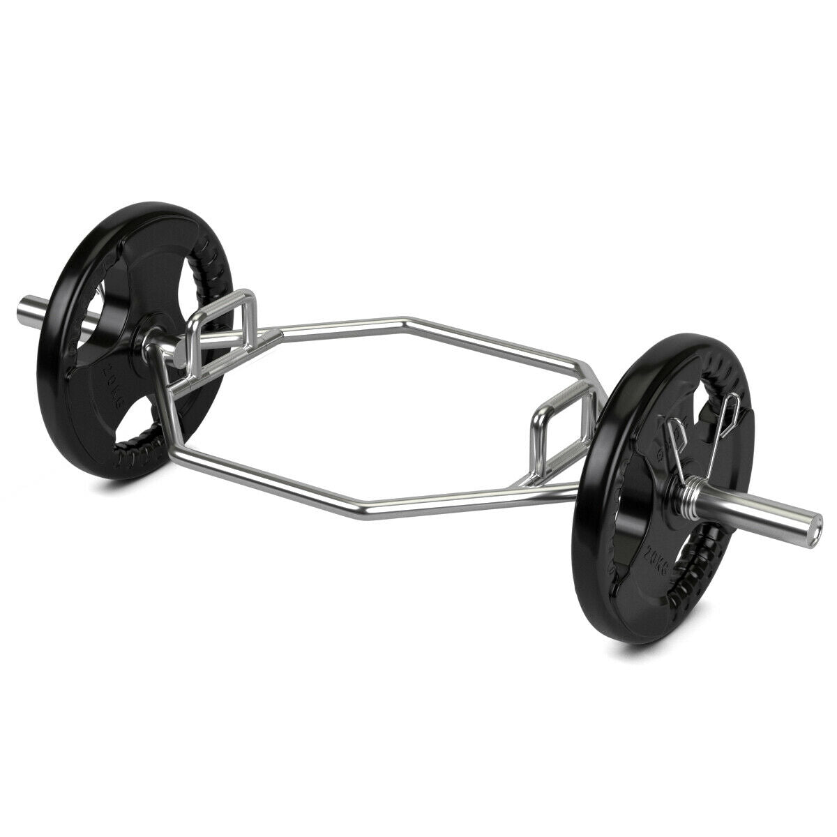56 Inch Olympic Hexagon Deadlift Trap Bar with Folding Grips PowerliftingÂ
