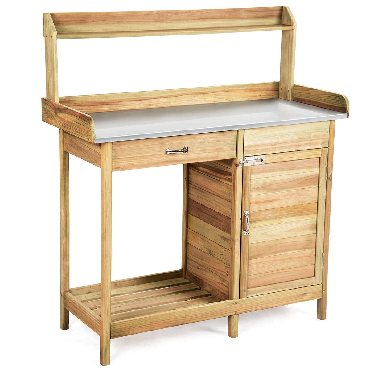 Outdoor Garden Wooden Work Station Potting BenchÂ