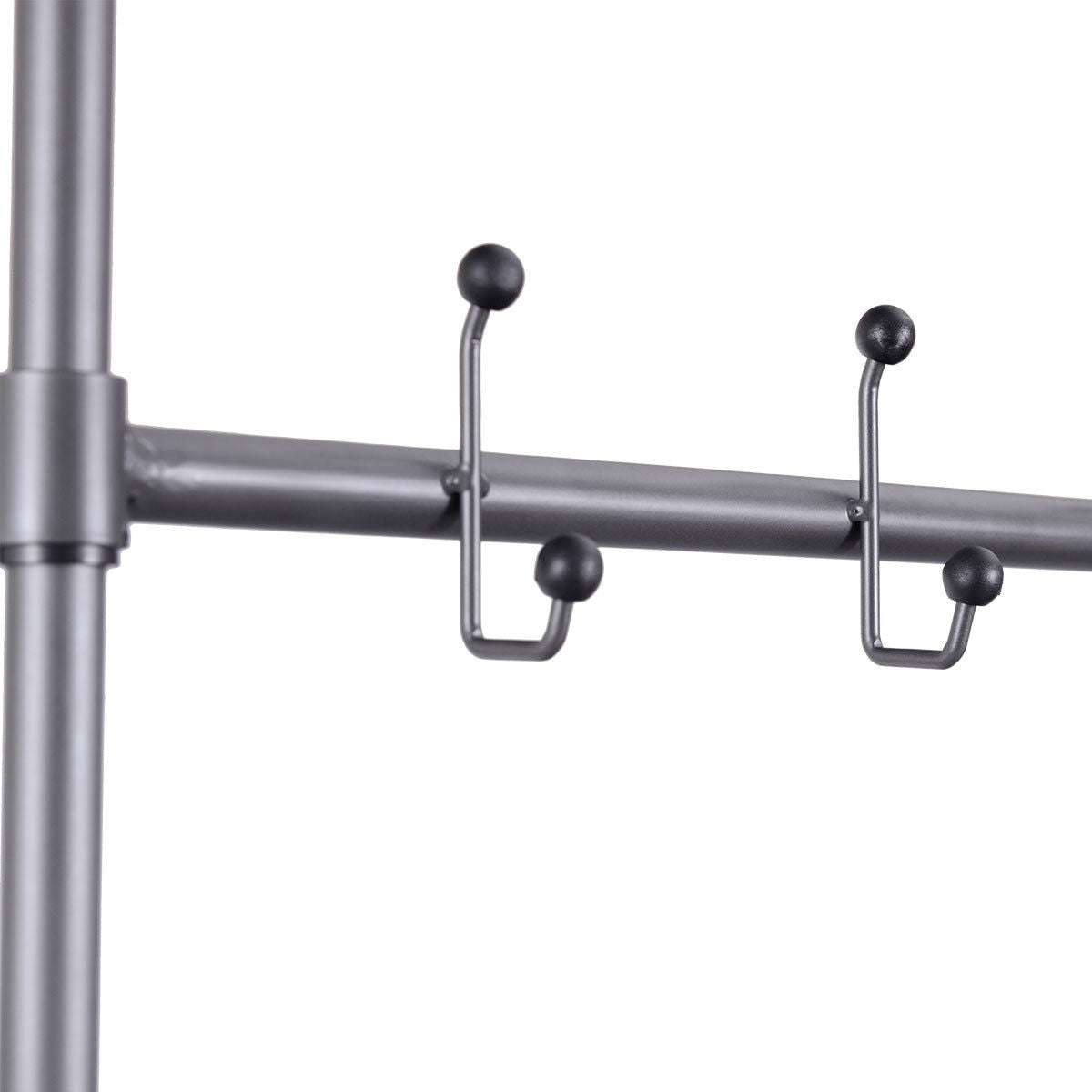 3 Tiers Metal Storage Shelf 16 Hooks Hat Shoes RackÂ