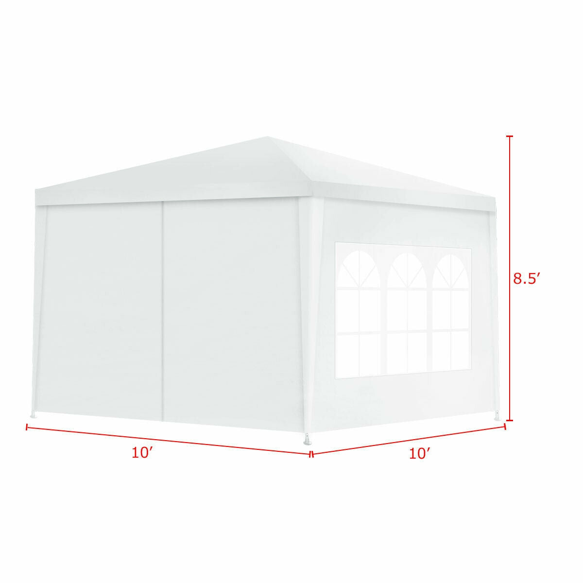 10 x 10 Feet Outdoor Side Walls Canopy Tent with 4 Removable SidewallsÂ