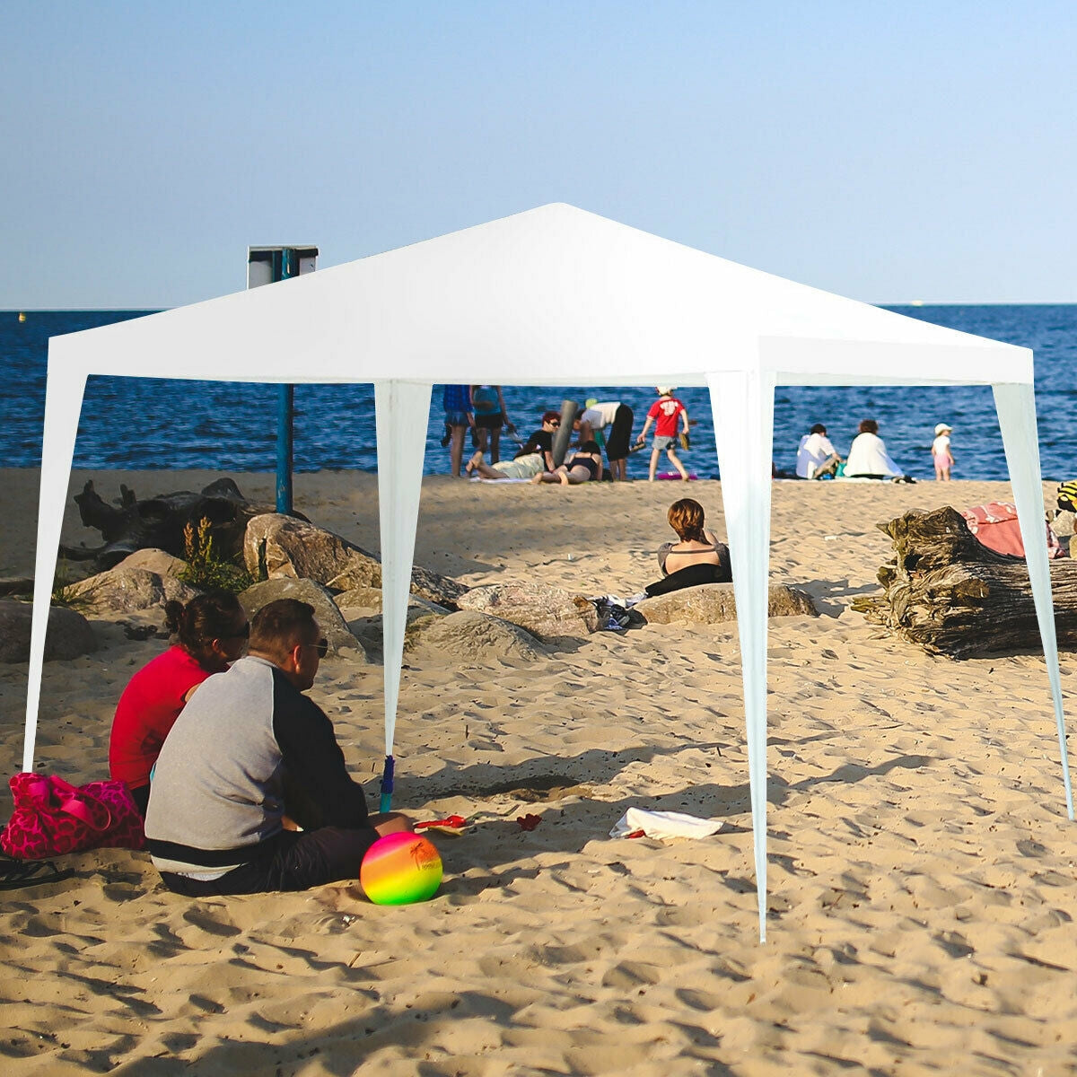 10 x 10 Feet Outdoor Side Walls Canopy Tent with 4 Removable SidewallsÂ