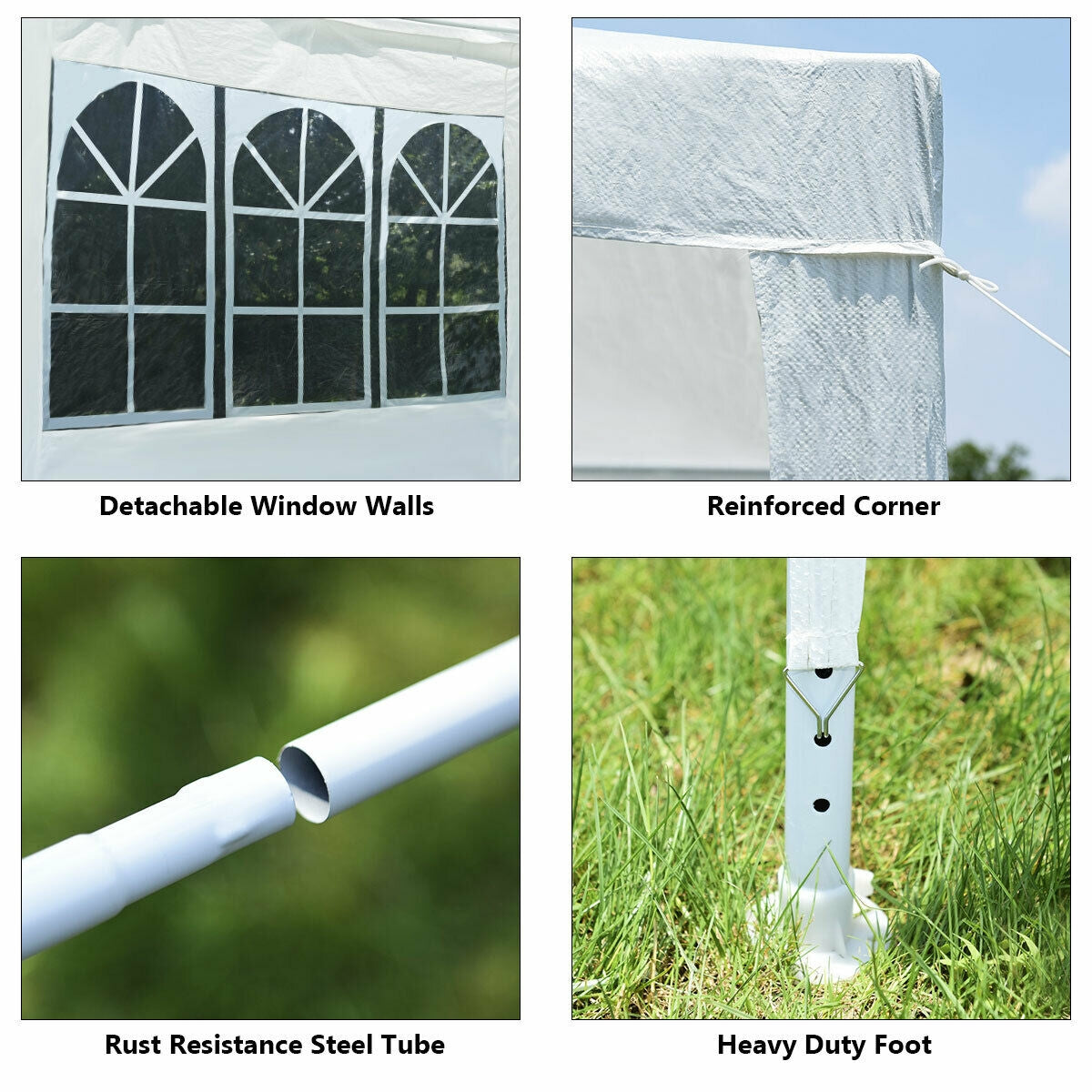 10 x 10 Feet Outdoor Side Walls Canopy Tent with 4 Removable SidewallsÂ