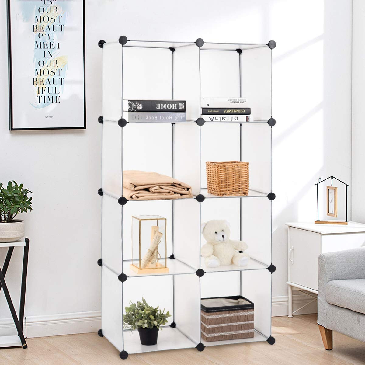 DIY 8 Cubes Portable Closet Storage OrganizerÂ