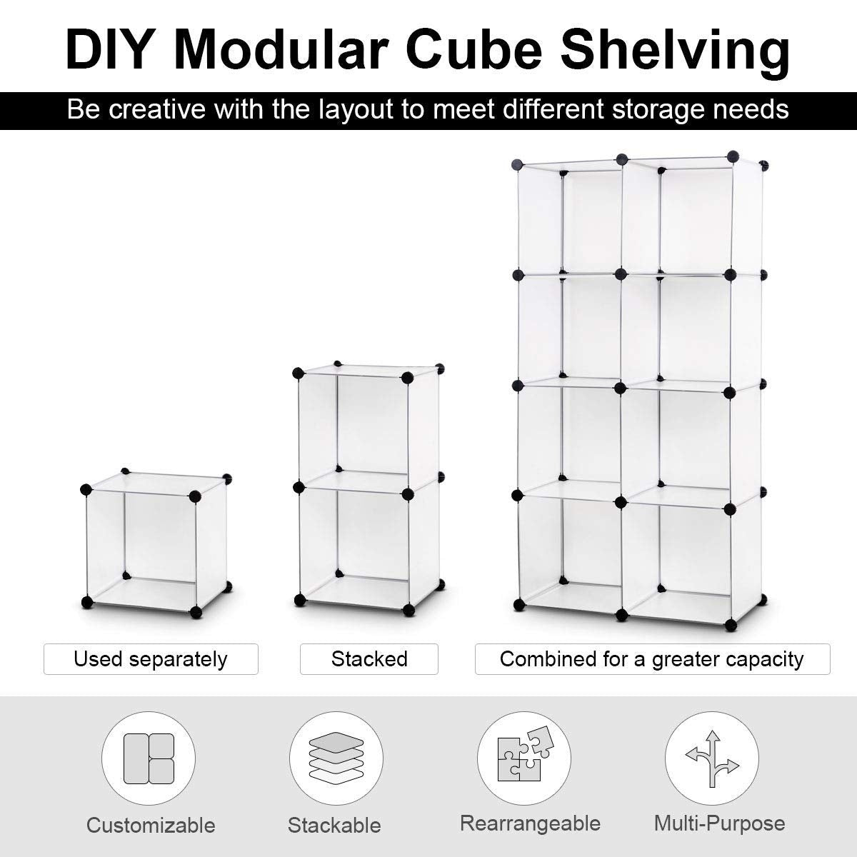 DIY 8 Cubes Portable Closet Storage OrganizerÂ