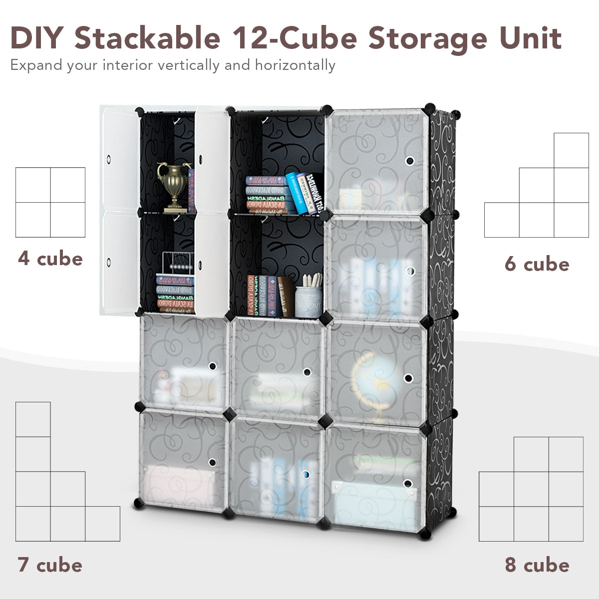 DIY 12 Cube Portable Closet Storage OrganizerÂ