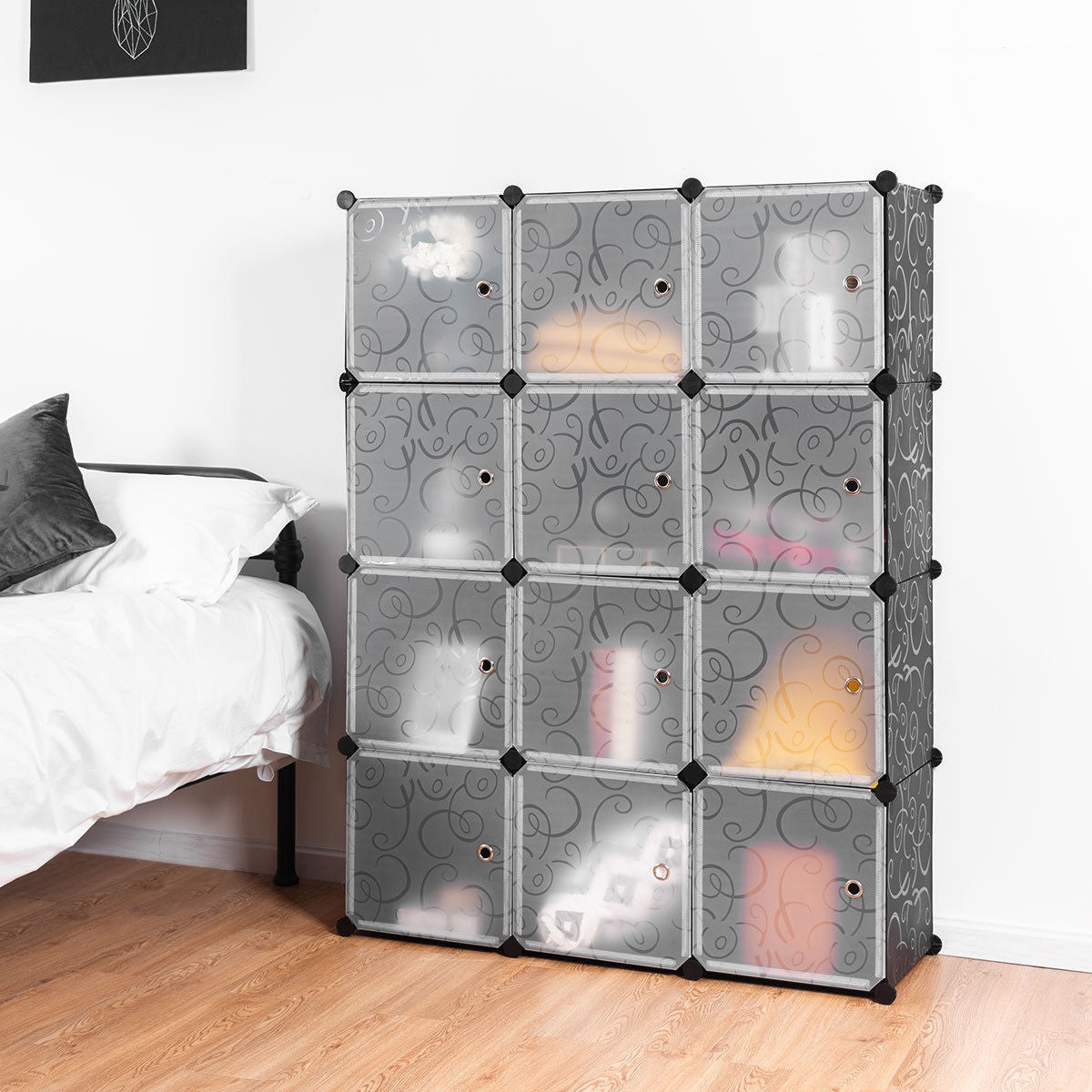 DIY 12 Cube Portable Closet Storage OrganizerÂ