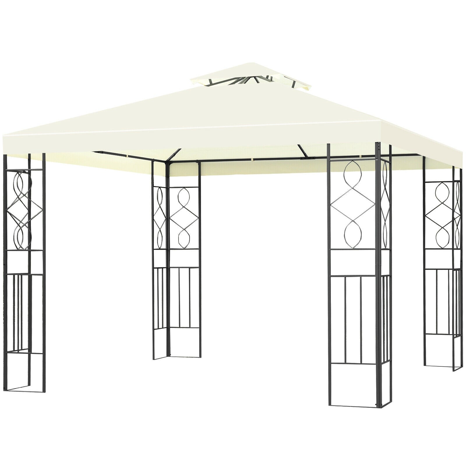 2 Tiers 10 x 10 Feet Patio Gazebo Canopy TentÂ