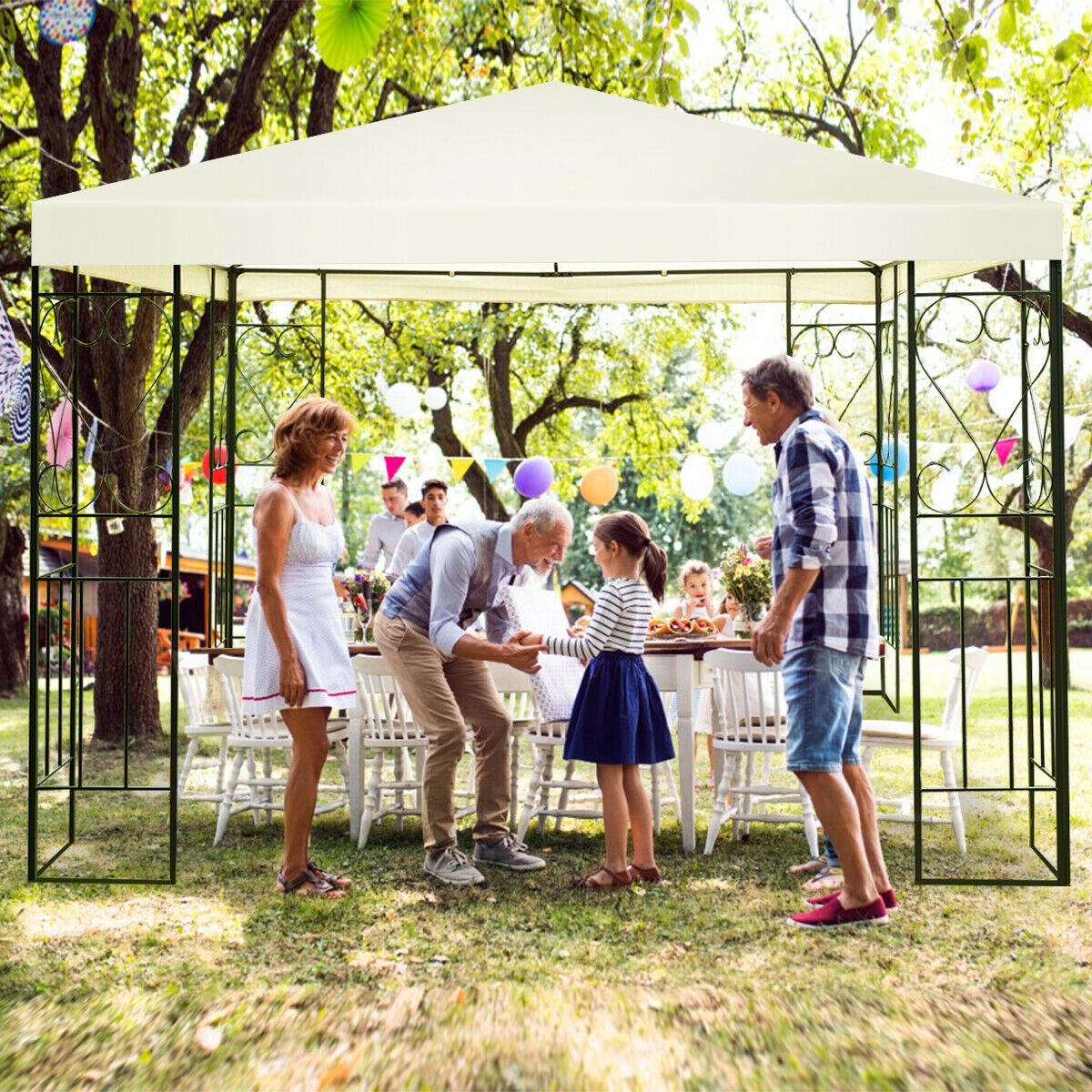 10 x 10 Feet Patio Gazebo Canopy Tent Garden ShelterÂ