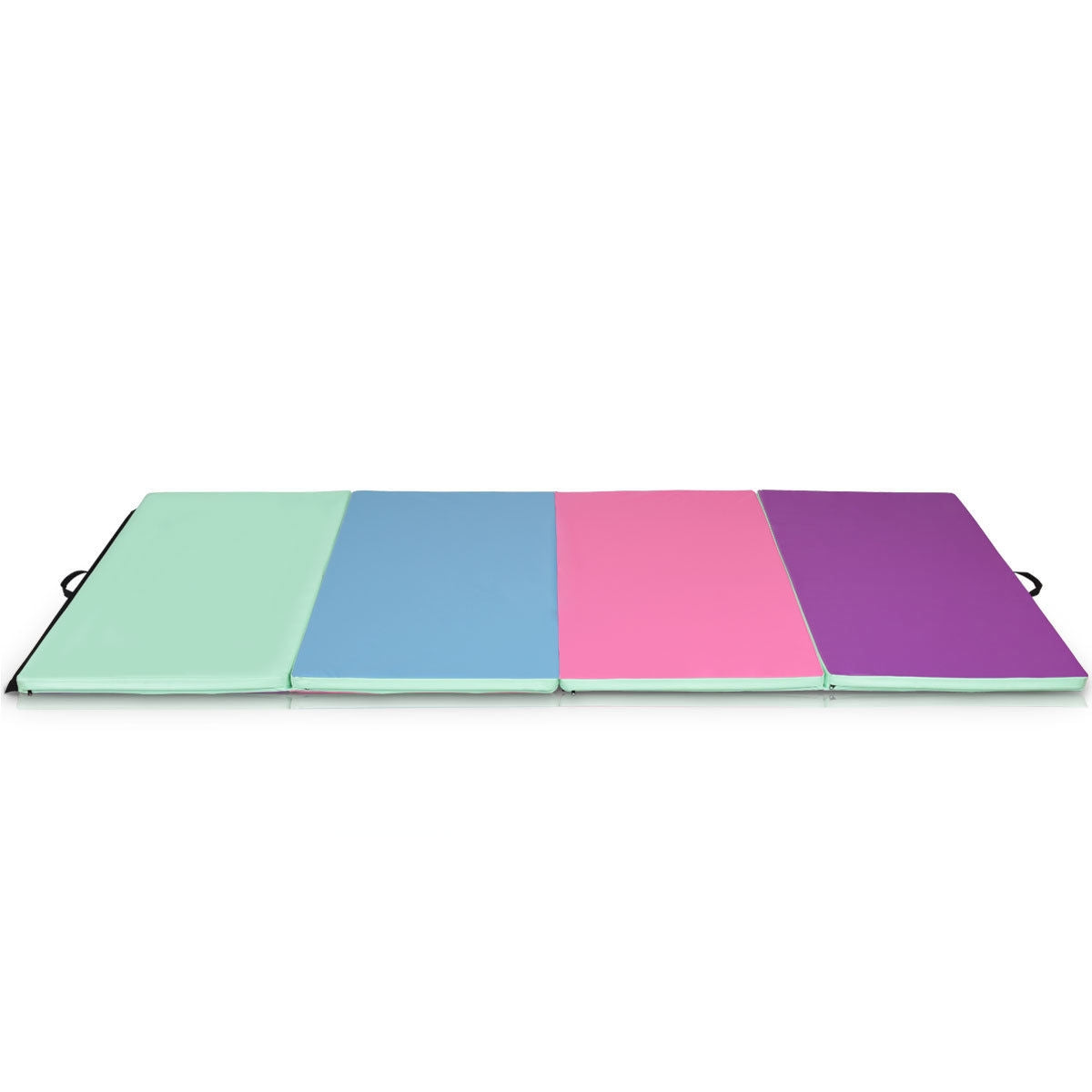 4 Feet x 10 Feet Thick Folding Panel Gymnastics Mat-MultiolorÂ