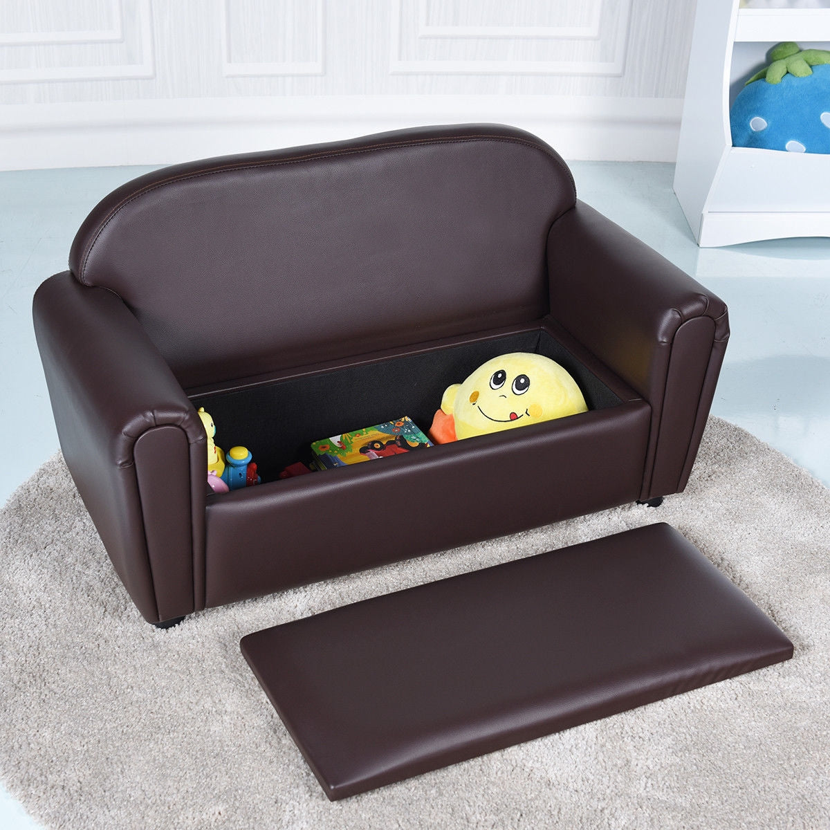 Kids Sofa Armrest Chair with Storage FunctionÂ