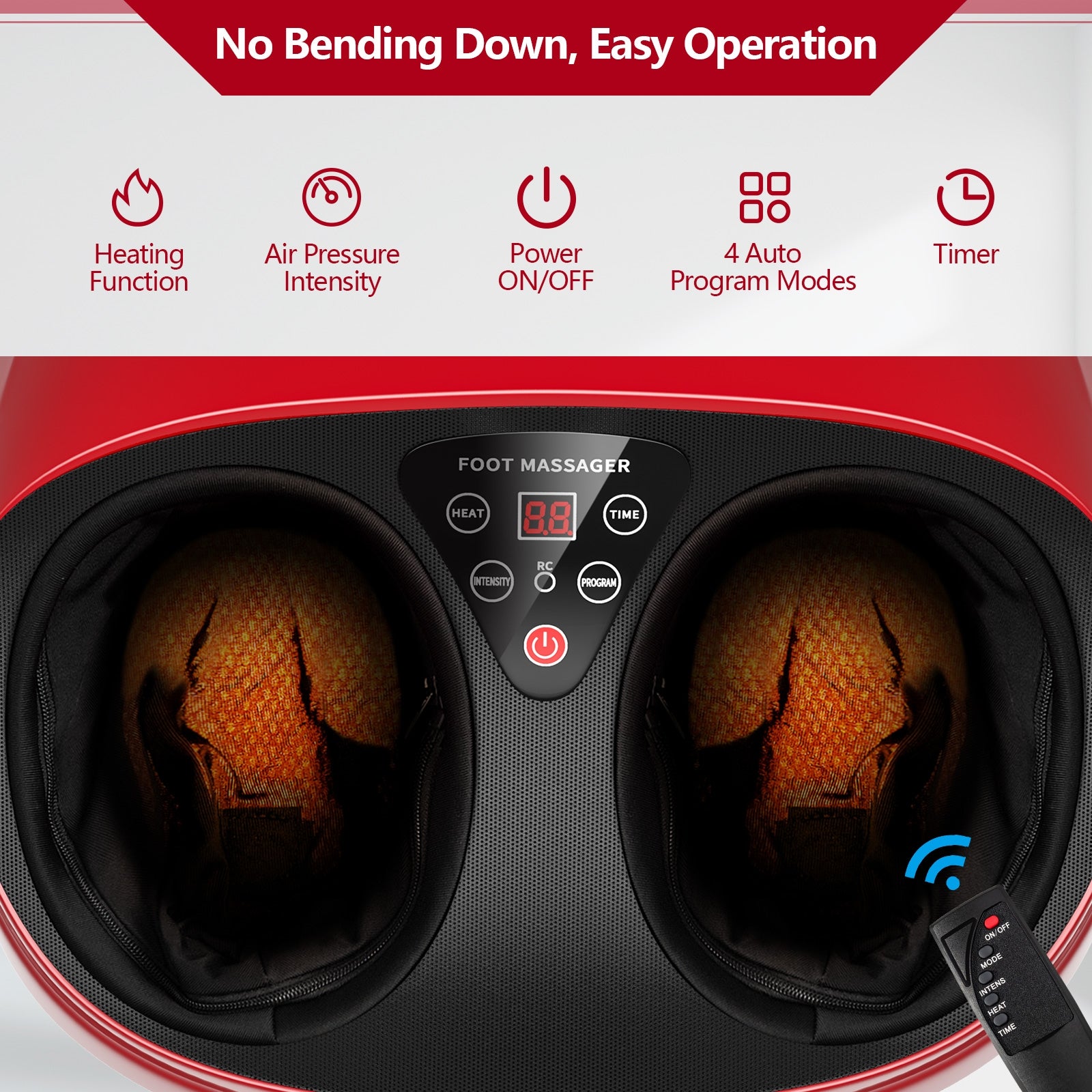 Foot Massager W/ Heat Rolling and Air CompressionÂ