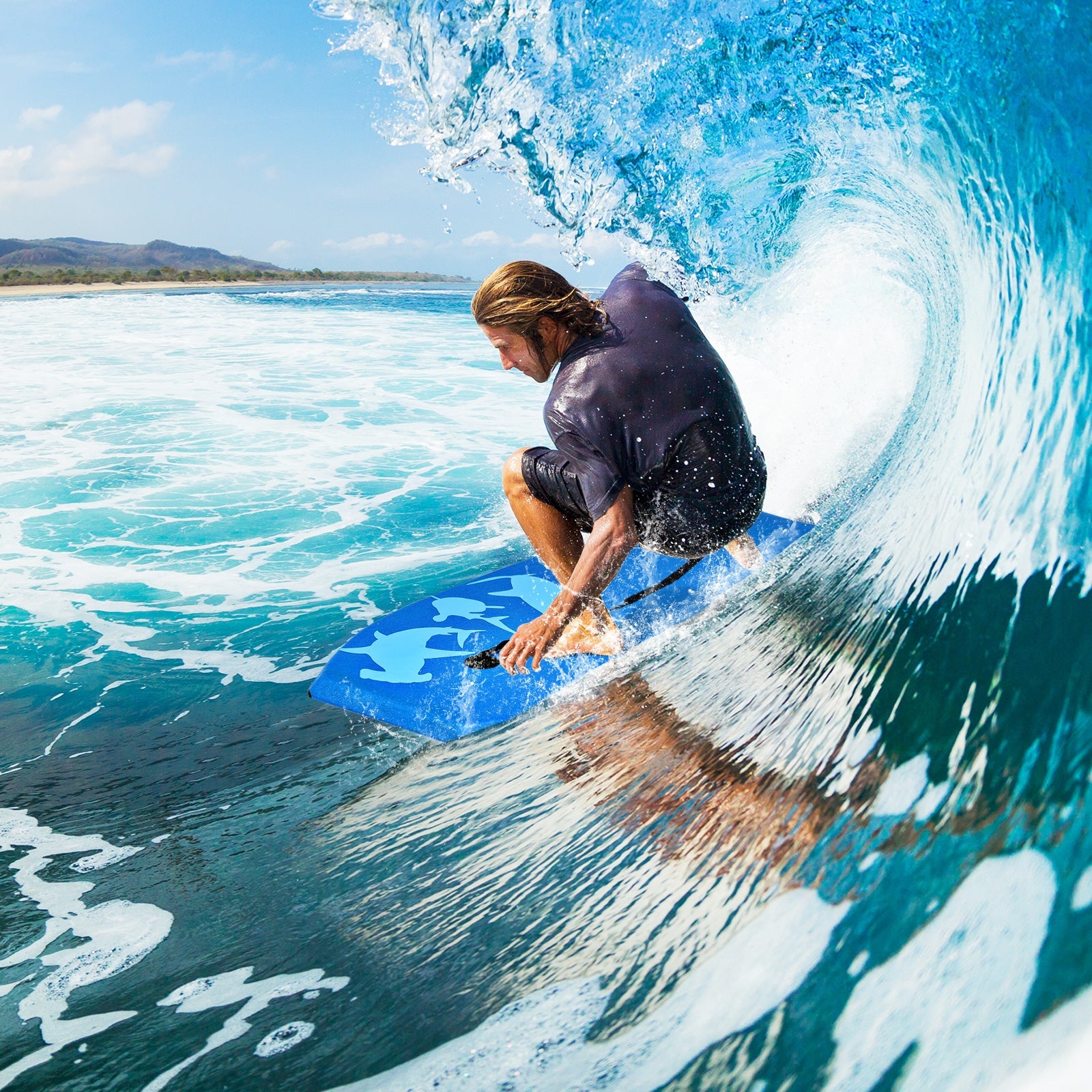 Lightweight Super Bodyboard Surfing W/Leash IXPE Deck EPS Core Boarding-LÂ