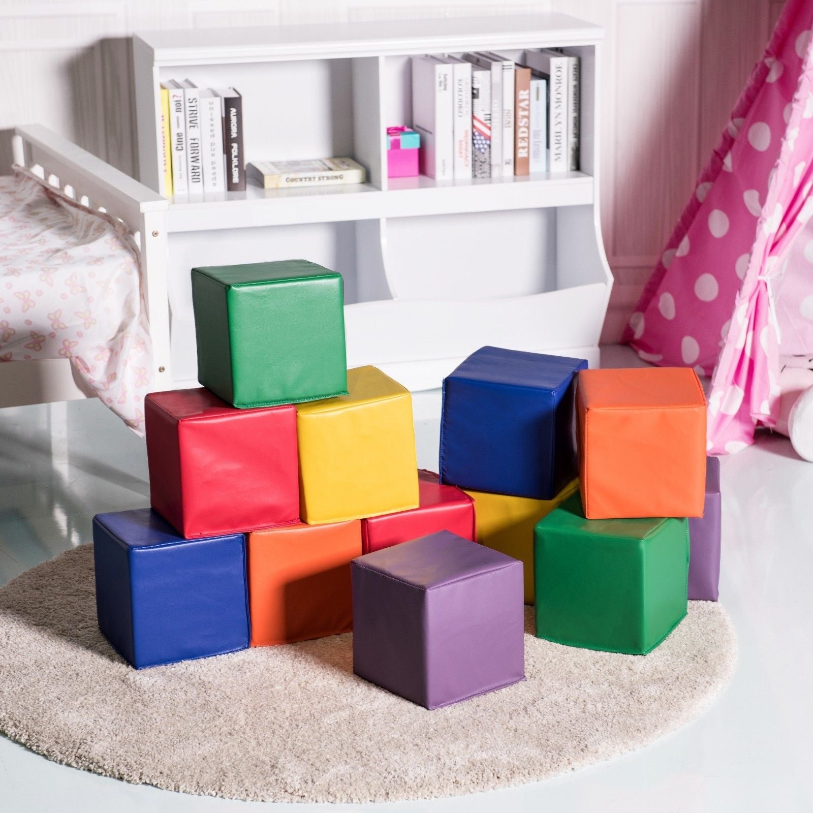 12 Pieces 8 Inch PU Foam Big Building Blocks for KidsÂ