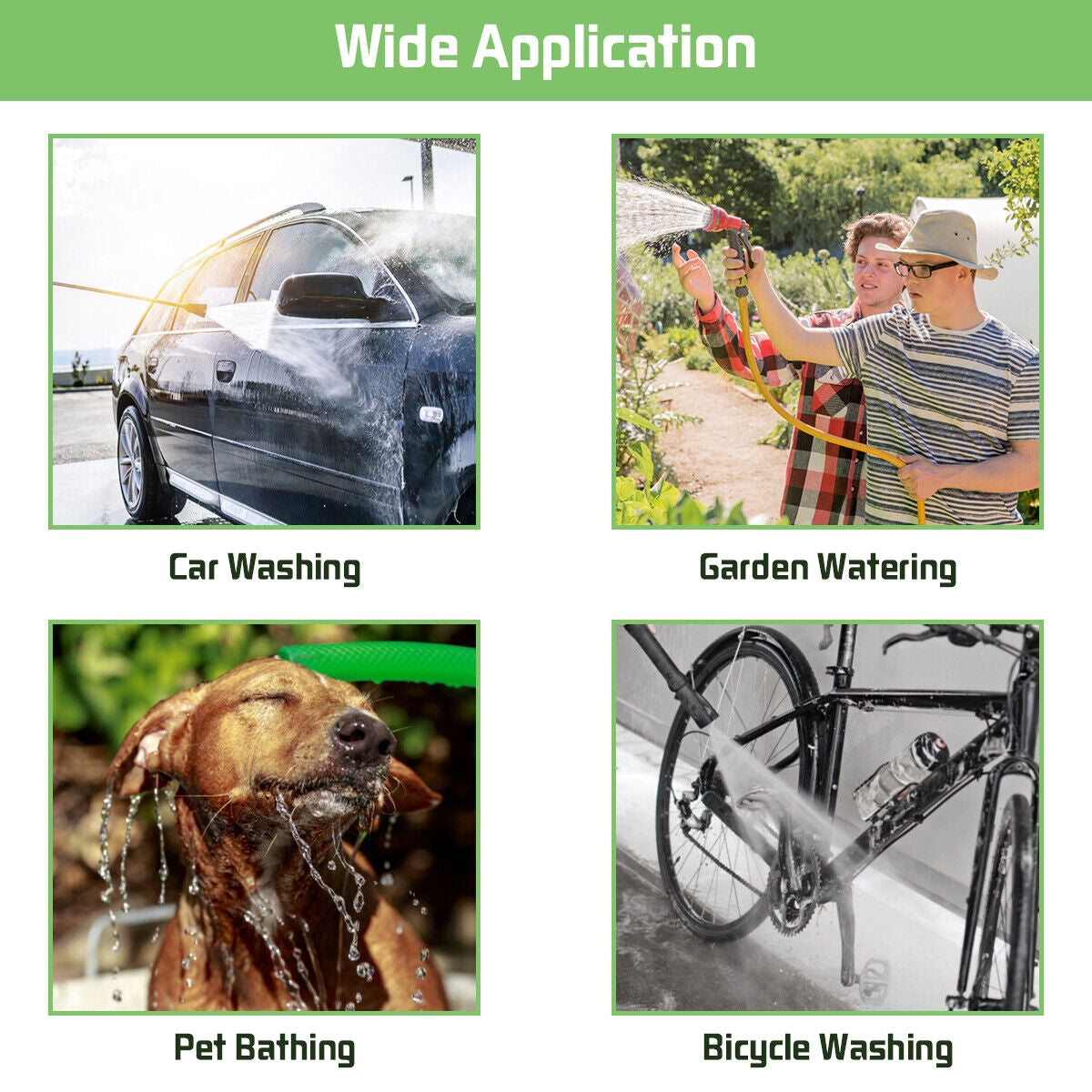 Garden Steel Frame Wheeled Hose Reel CartÂ