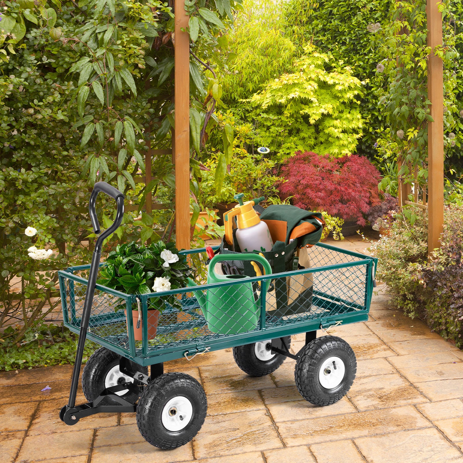 Heavy Duty Garden Utility Cart Wagon WheelbarrowÂ