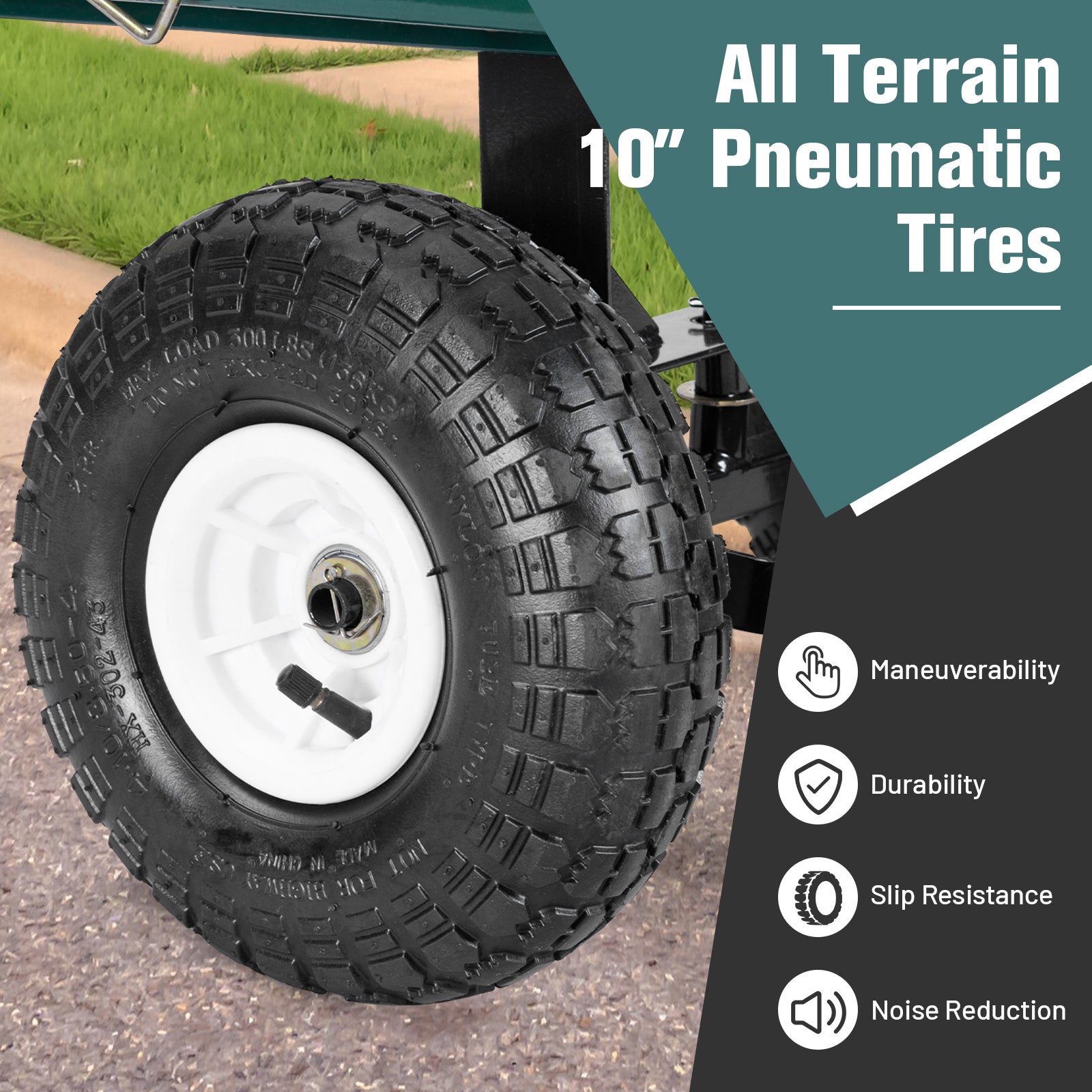 Heavy Duty Garden Utility Cart Wagon WheelbarrowÂ