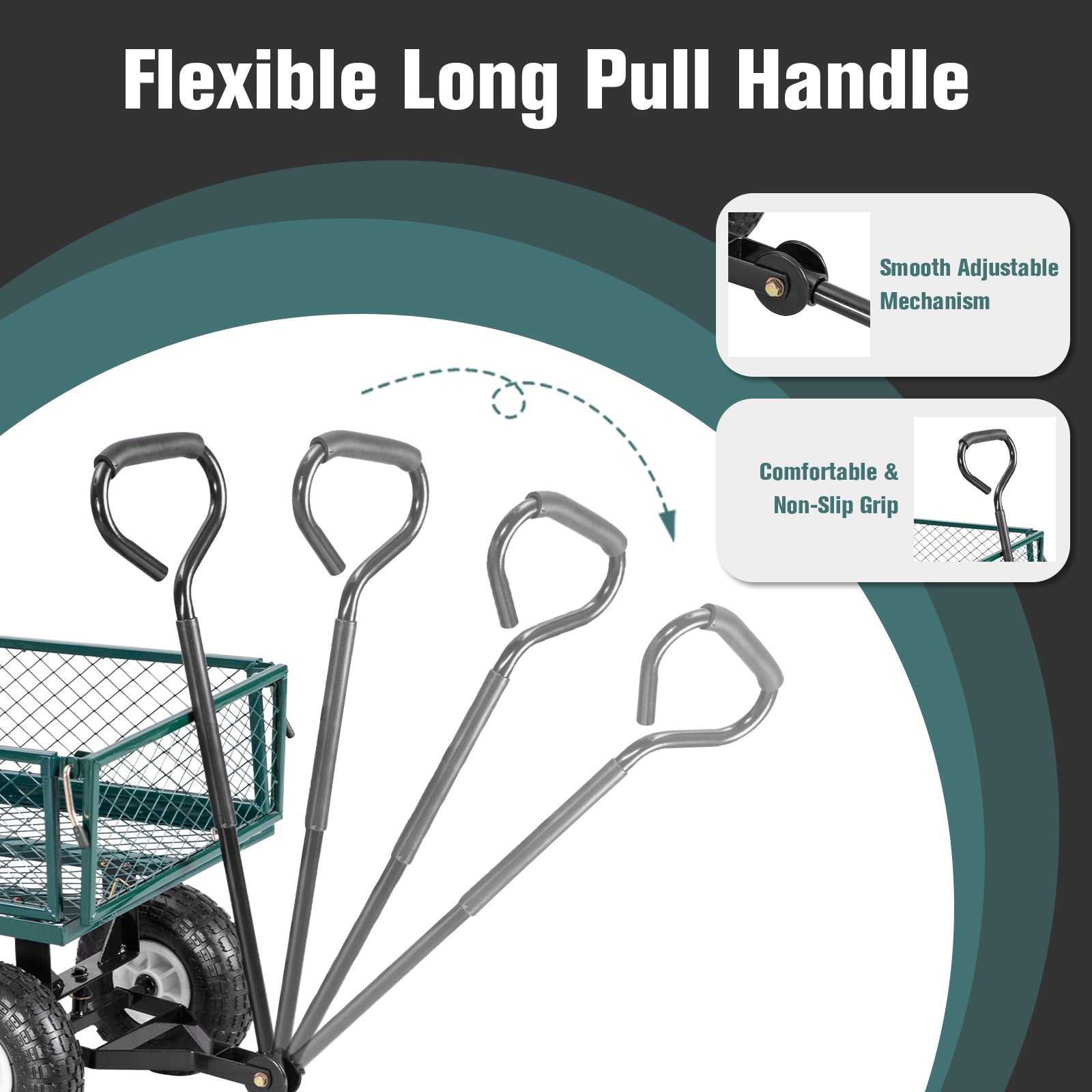 Heavy Duty Garden Utility Cart Wagon WheelbarrowÂ