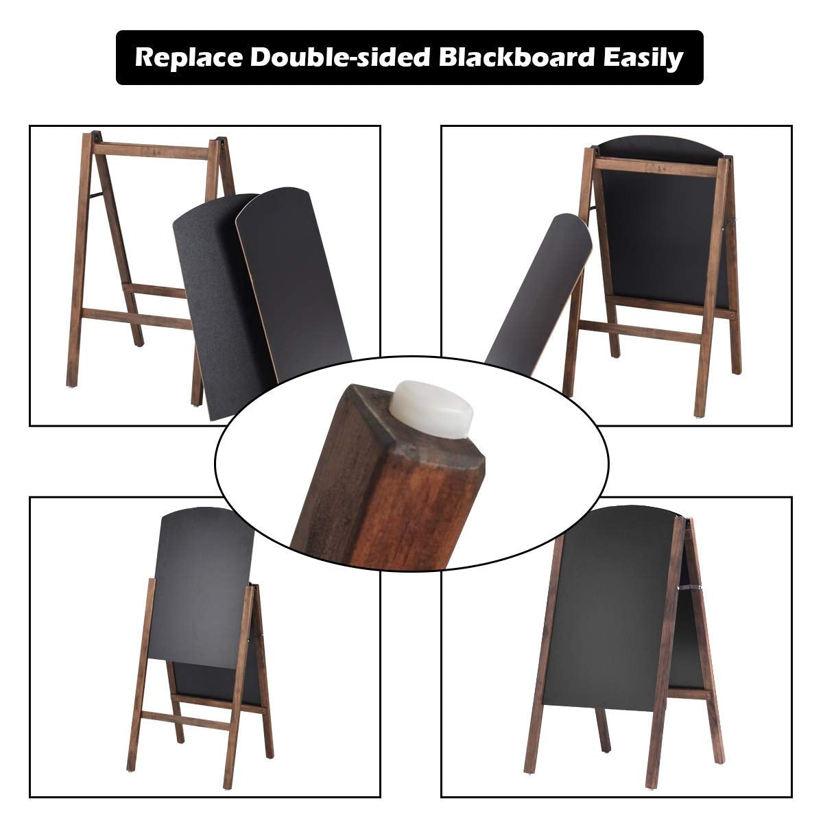 40 Inch Wood A-Frame Sidewalk Wedding Signage ChalkboardÂ