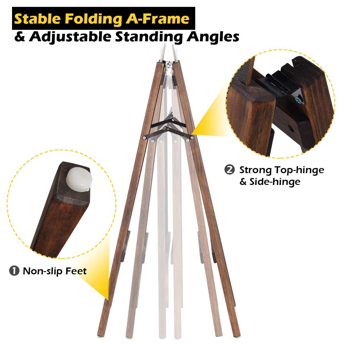 31.5 Inch Wood A-Frame Sidewalk Signage ChalkboardÂ