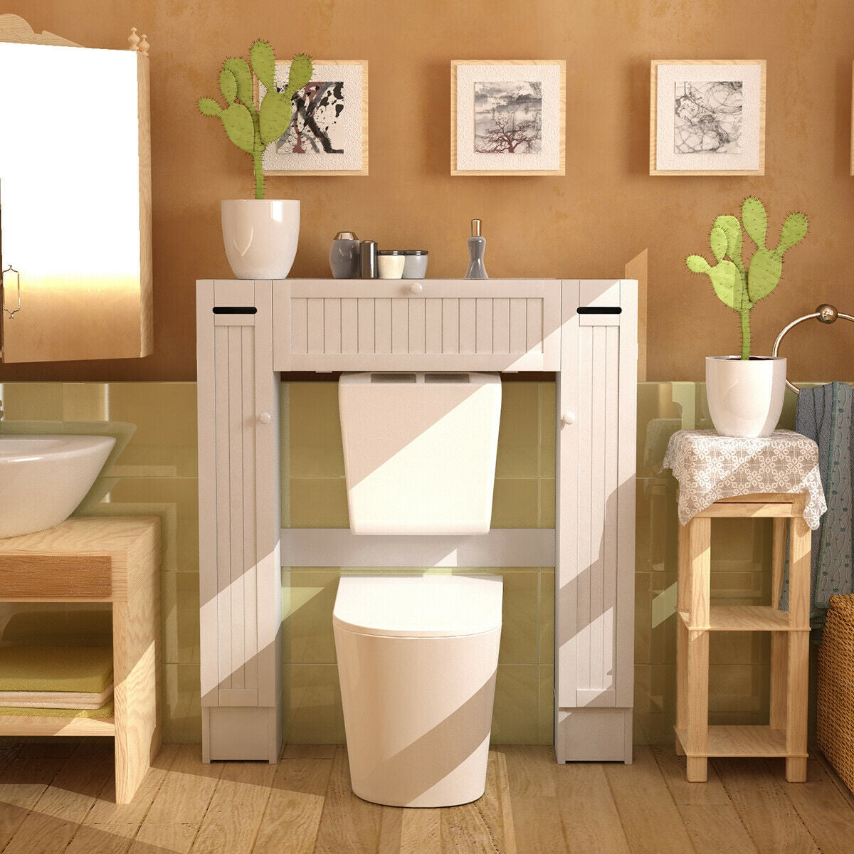 Wooden over the Toilet Storage CabinetÂ