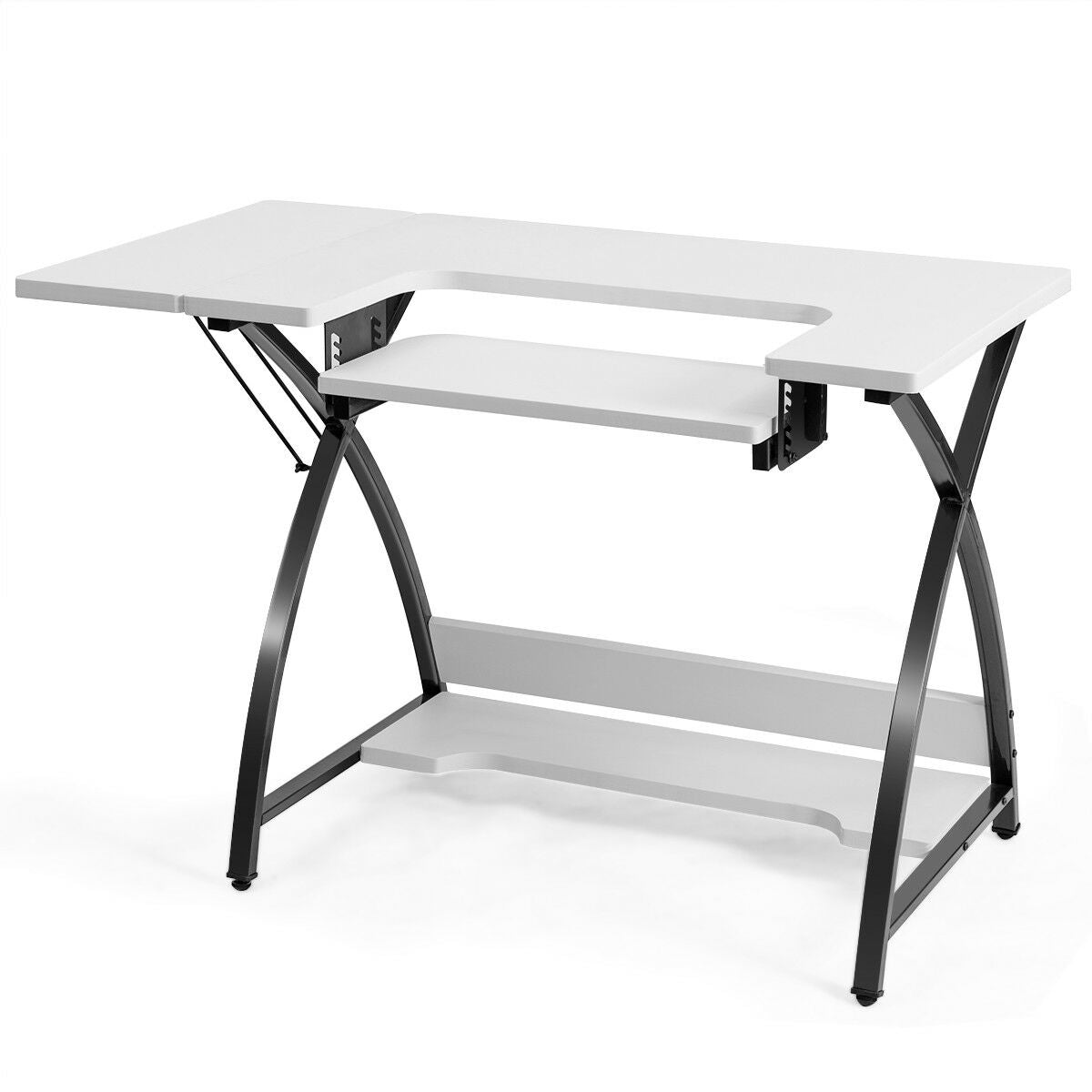 Sewing Craft Table Computer Desk with Adjustable PlatformÂ