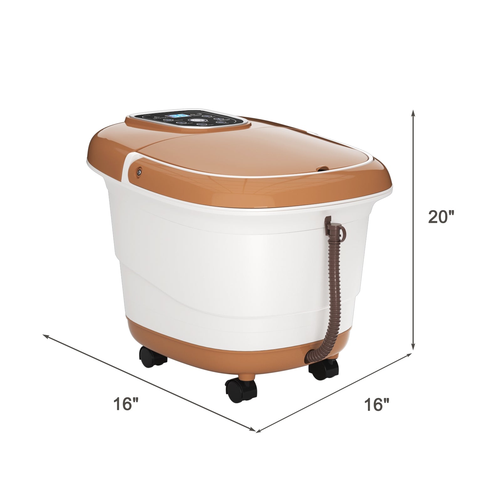 All-in-One Heat Bubble Vibration Foot Spa Massager with 6 Massage RollersÂ