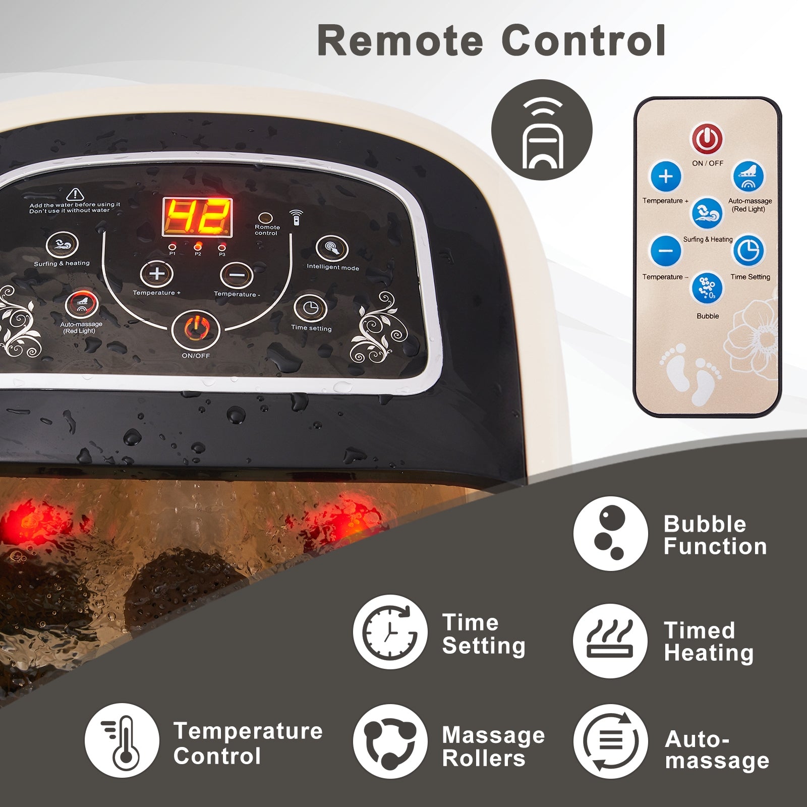 Foot Spa Bath Massager with Heat and Tempreture and Time SettingÂ