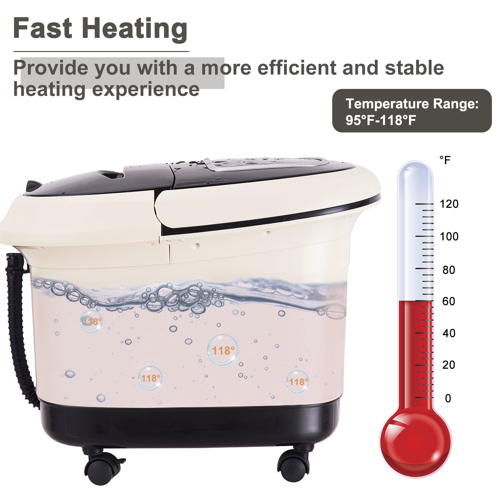 Foot Spa Bath Massager with Heat and Tempreture and Time SettingÂ