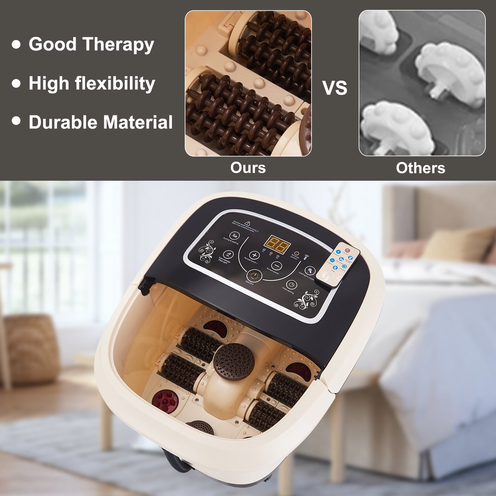 Foot Spa Bath Massager with Heat and Tempreture and Time SettingÂ