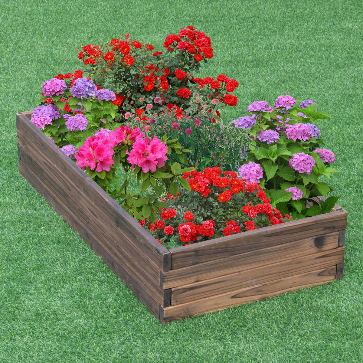 Elevated Wooden Garden Planter Box Bed KitÂ